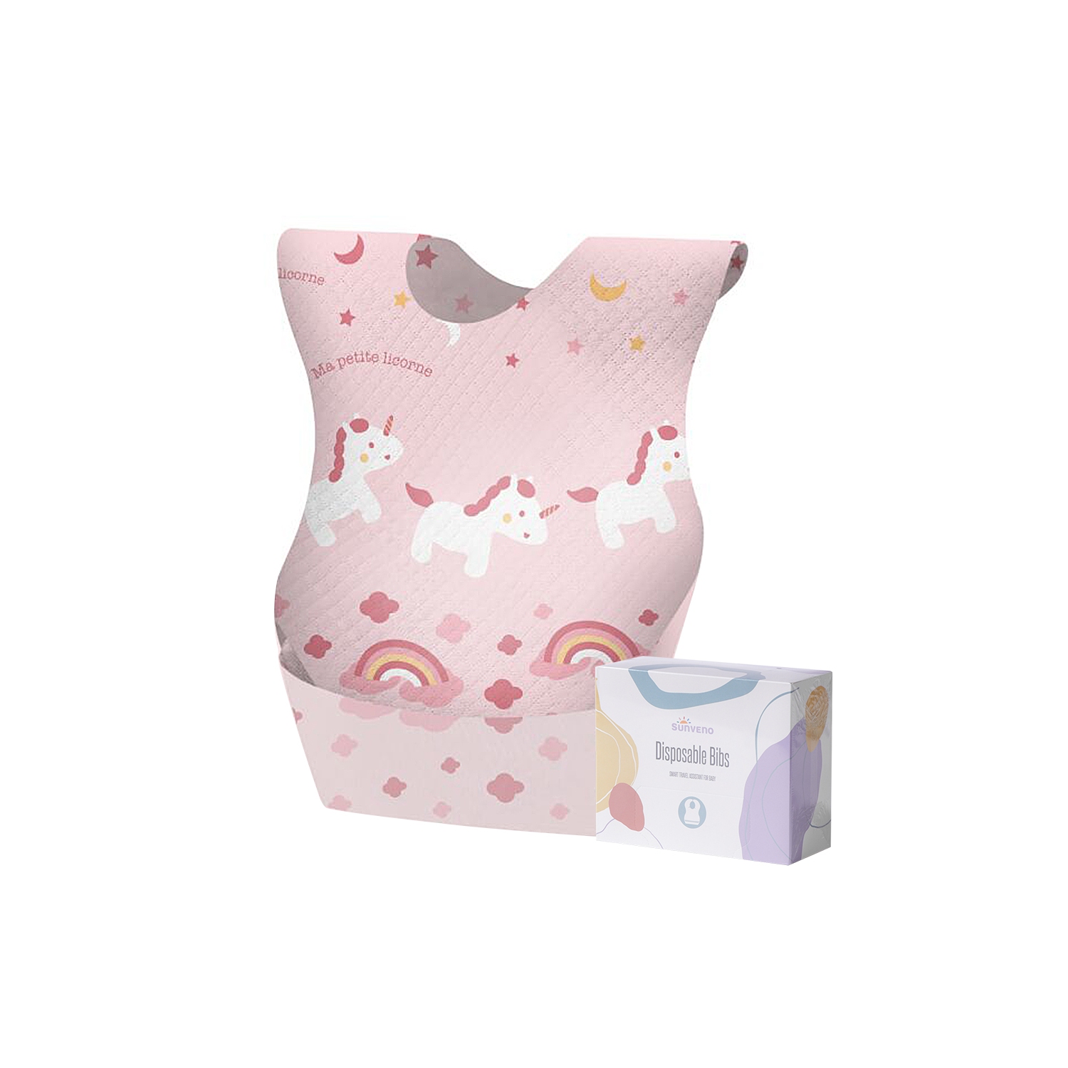 Sunveno Disposable Baby Bibs, 20pcs