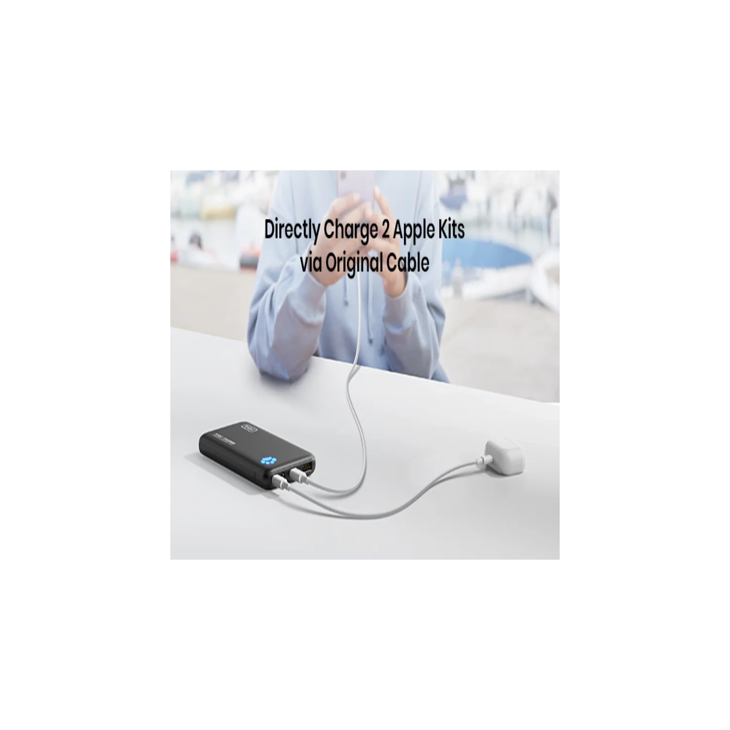 Gener Power Bank 10000mAh USB C | Slimmest Portable Charger with Triple 3A High-Speed Charge, Flashlight | iPhone 15 14 13 12 11 X, Samsung S22 S21,