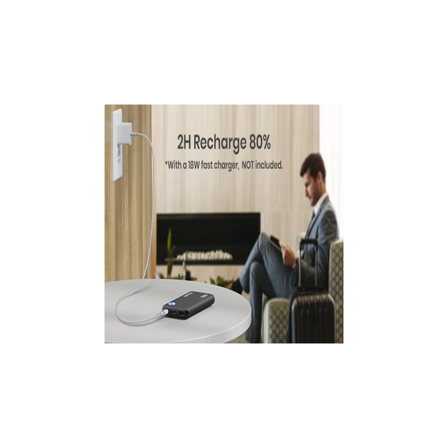 Gener Power Bank 10000mAh USB C | Slimmest Portable Charger with Triple 3A High-Speed Charge, Flashlight | iPhone 15 14 13 12 11 X, Samsung S22 S21,