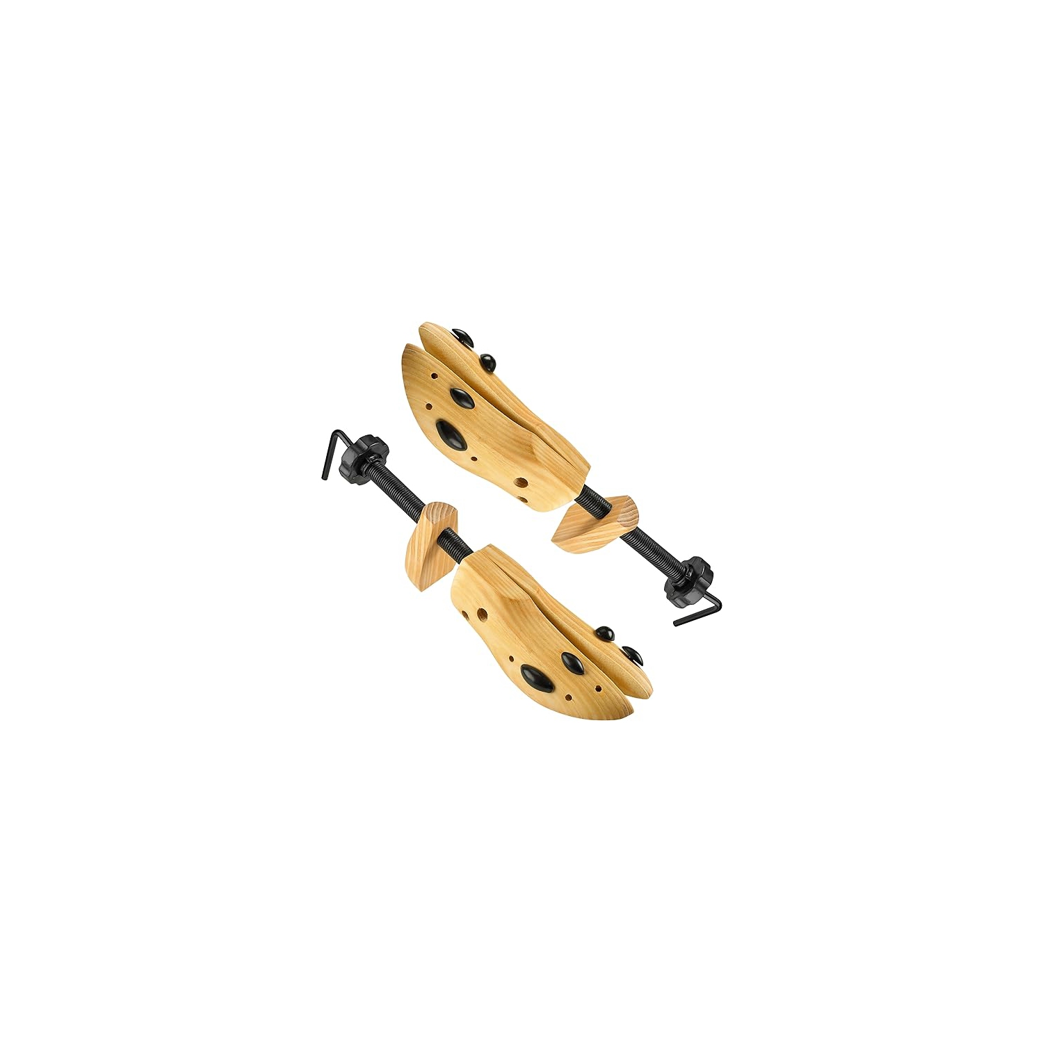 Professional 2-Way Wooden Shoe Stretcher, Deluxe Wooden Shoe Tree for Men or Women, Size Large, 1 Pair