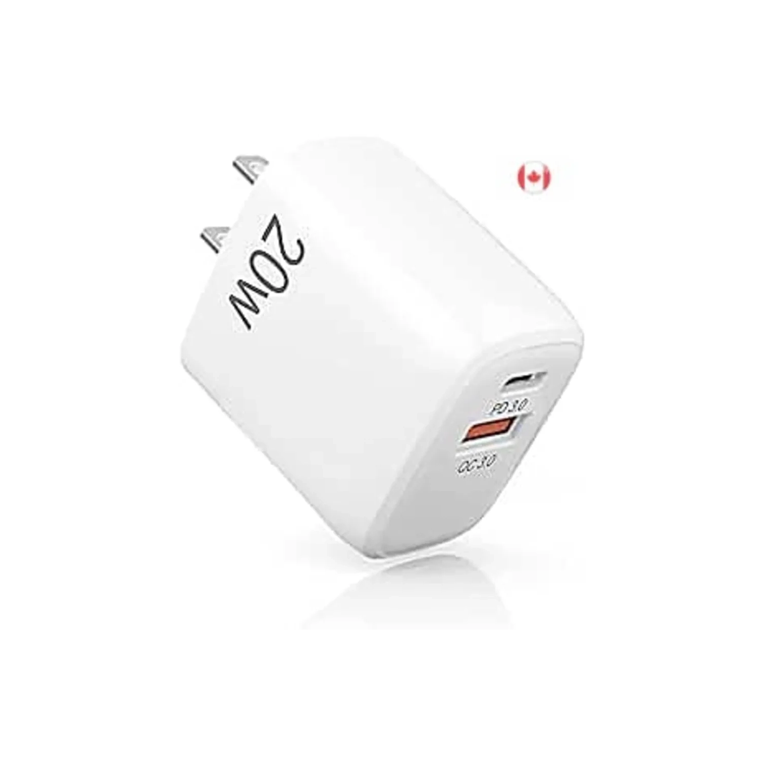 20W Dual Port USB C Charger | Power Delivery 3.0 Fast Adapter for iPhone 14/13/12/11/Pro Max/Mini, XR, X, Google Pixel, Samsung Galaxy, Huawei, Nintendo Switch, Earbuds, Smartwatch