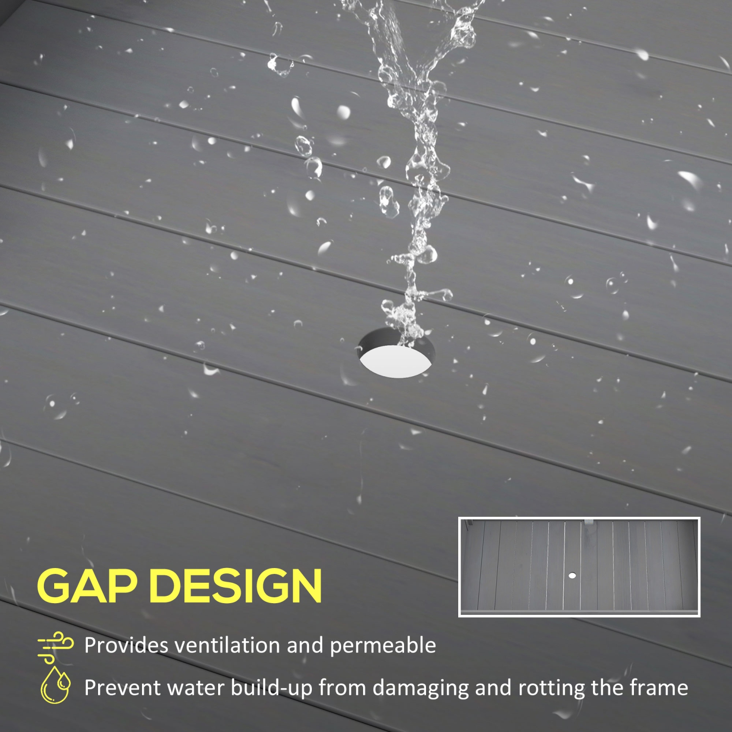 Outsunny – bac de jardinage surélevé de 2 niveaux, jardinière surélevée en bois avec pattes, plateau de jardinage avec 2 compartiments pour culture