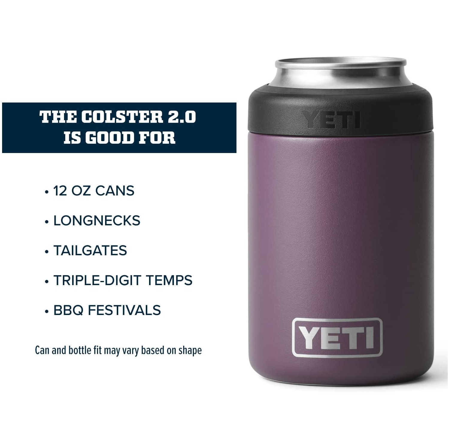 YÉTI Rambler 12&nbsp;oz. Colster Can – isolateur pour canettes de taille standard, violet nordique