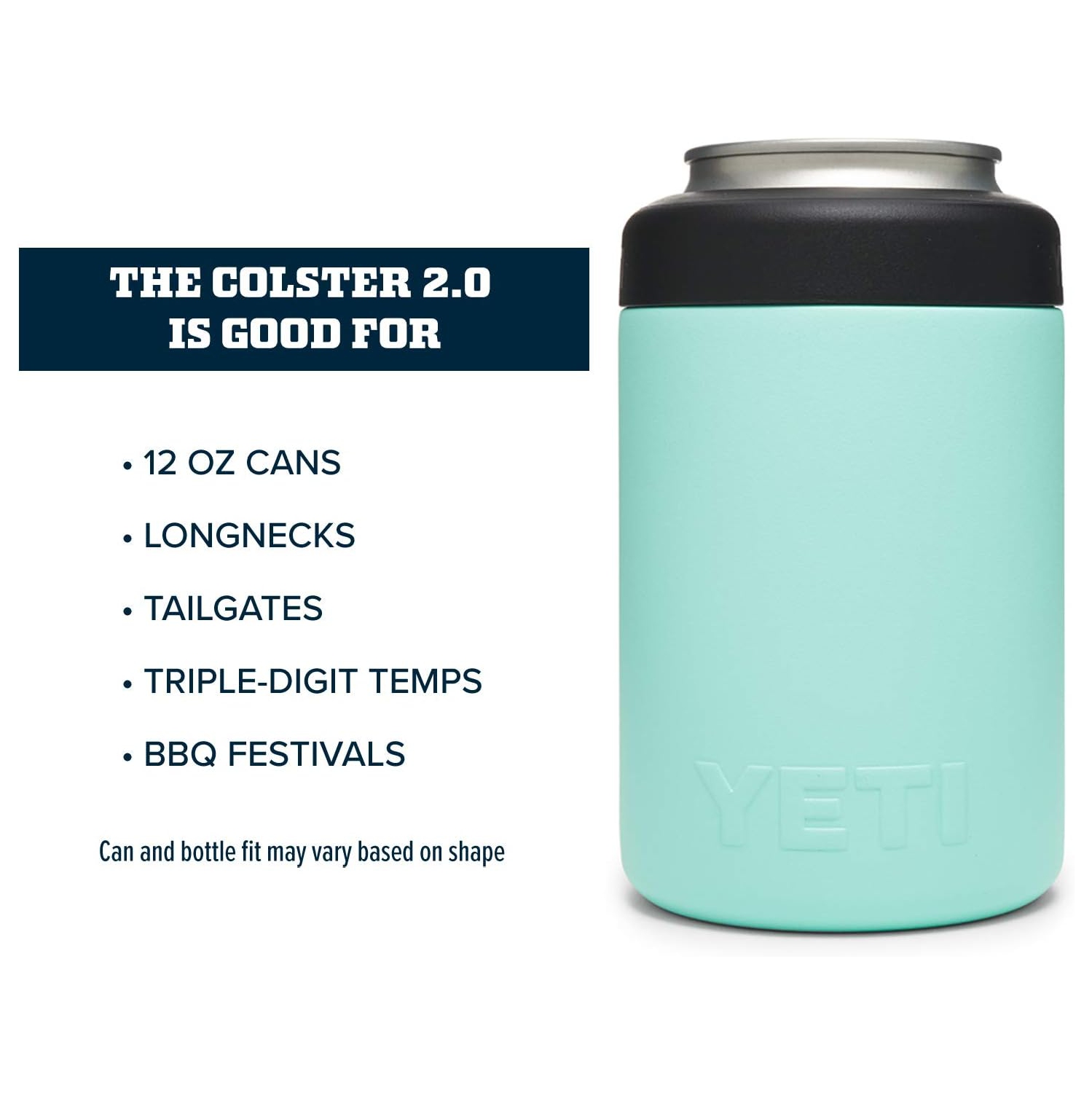 YETI Rambler 12 oz. Colster Can Insulator for Standard Size Cans, Seafoam