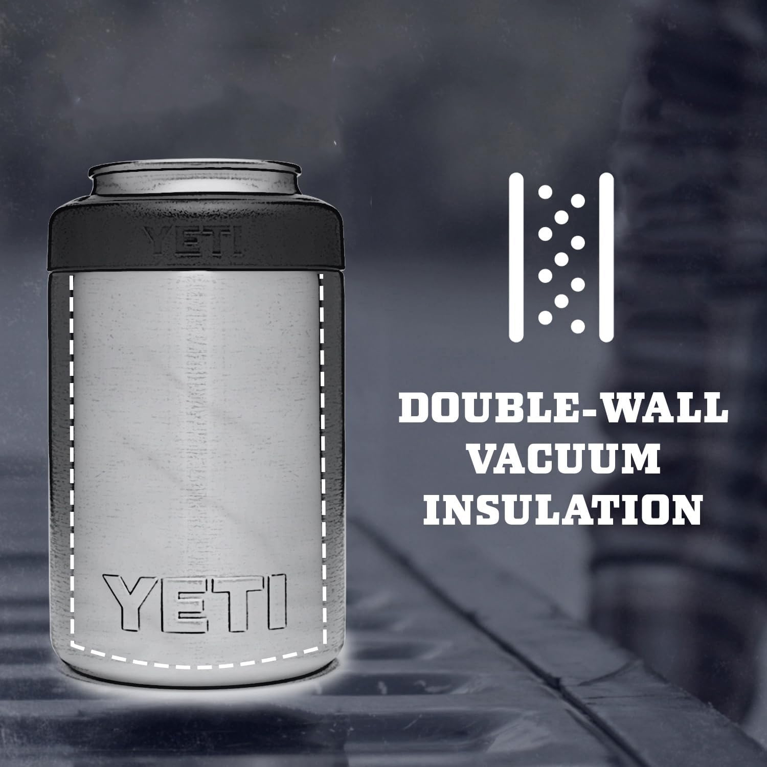YETI Rambler 12 oz. Colster Can Insulator for Standard Size Cans, Rescue Red
