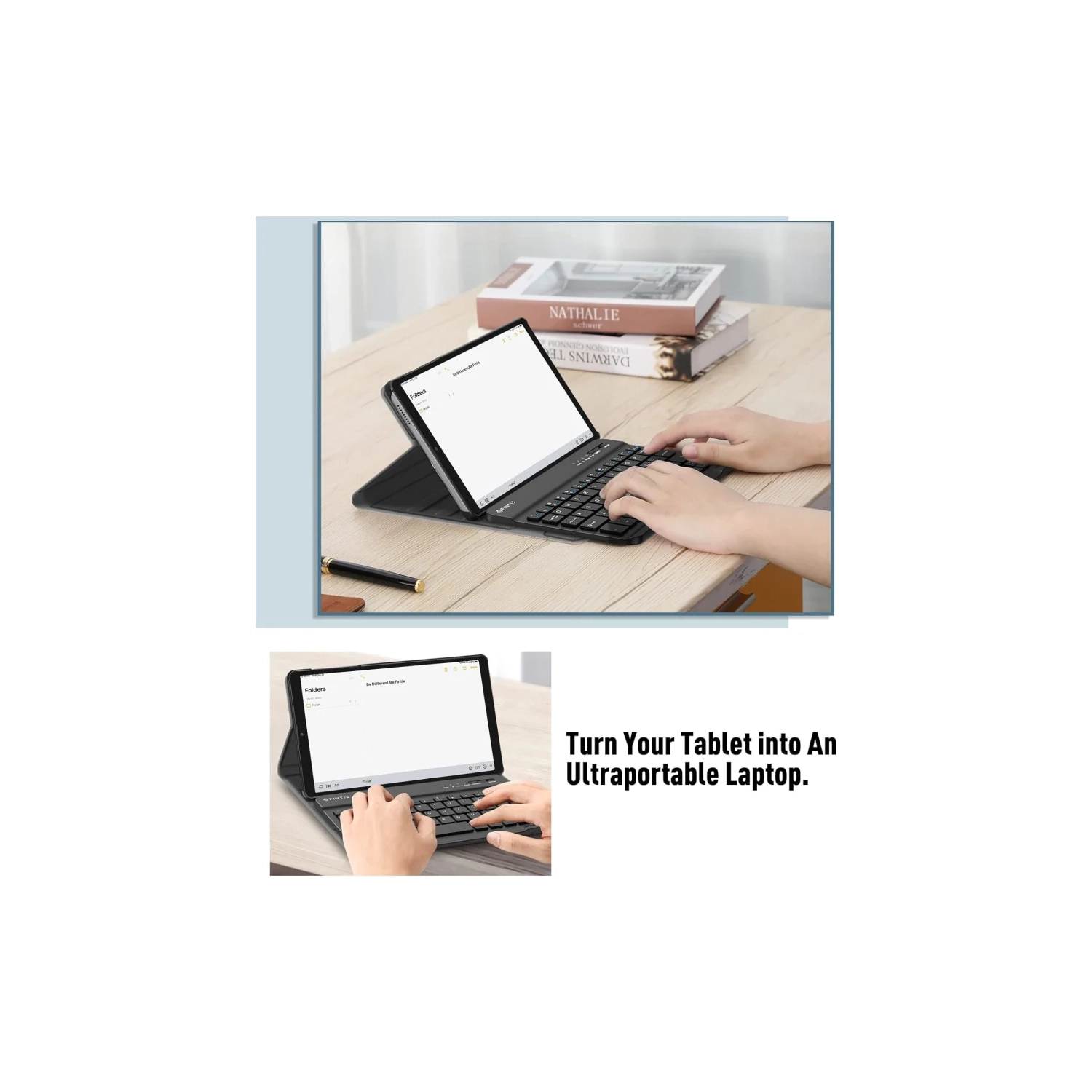 Samsung Galaxy Tab A9 Plus / A9+ 11 Inch 2023 Keyboard Case | Slim Lightweight Stand Cover with Detachable Wireless Bluetooth Keyboard -