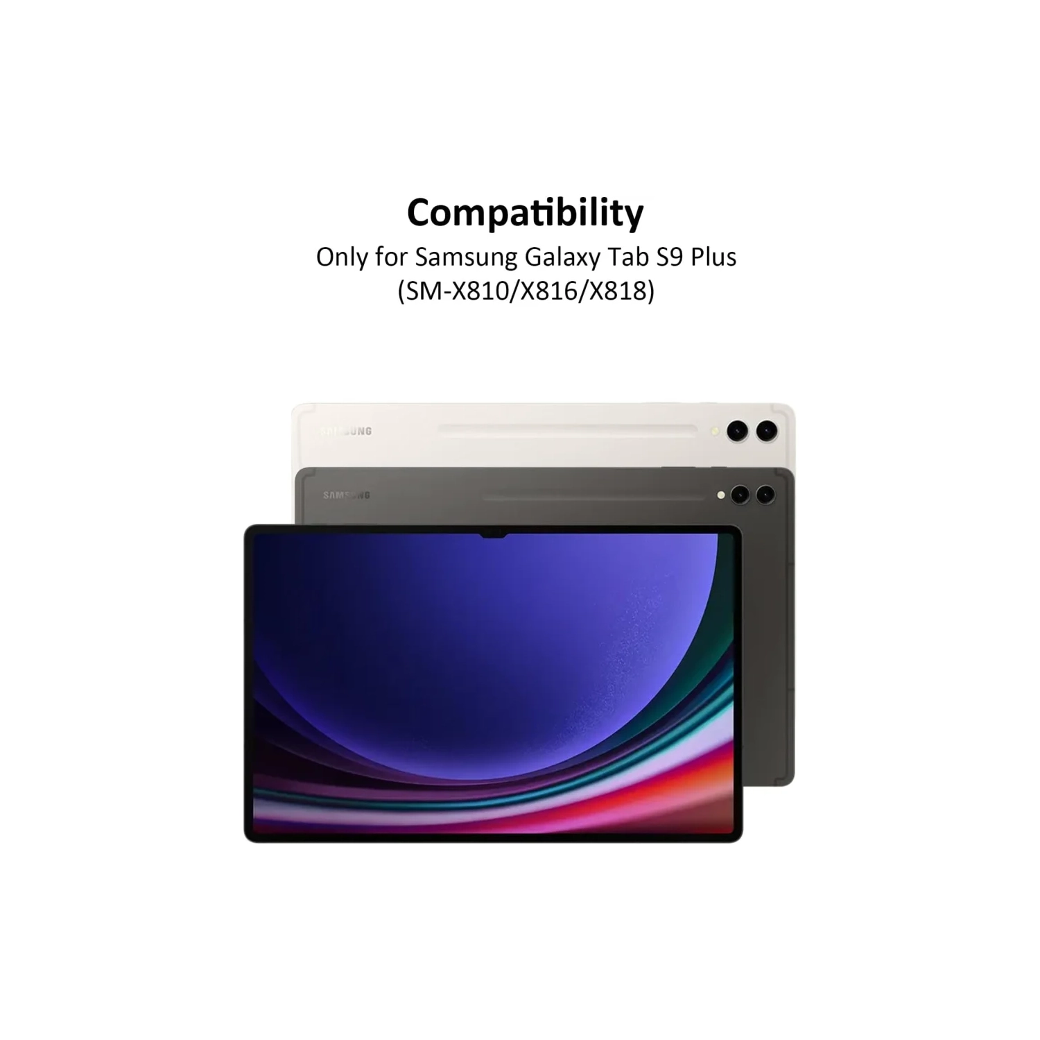 Étui-clavier Gener pour Samsung Galaxy Tab S10 plus/Tab S9 plus 12,4&nbsp;po | clavier sans fil amovible rétroéclairé Bluetooth avec porte-stylet -