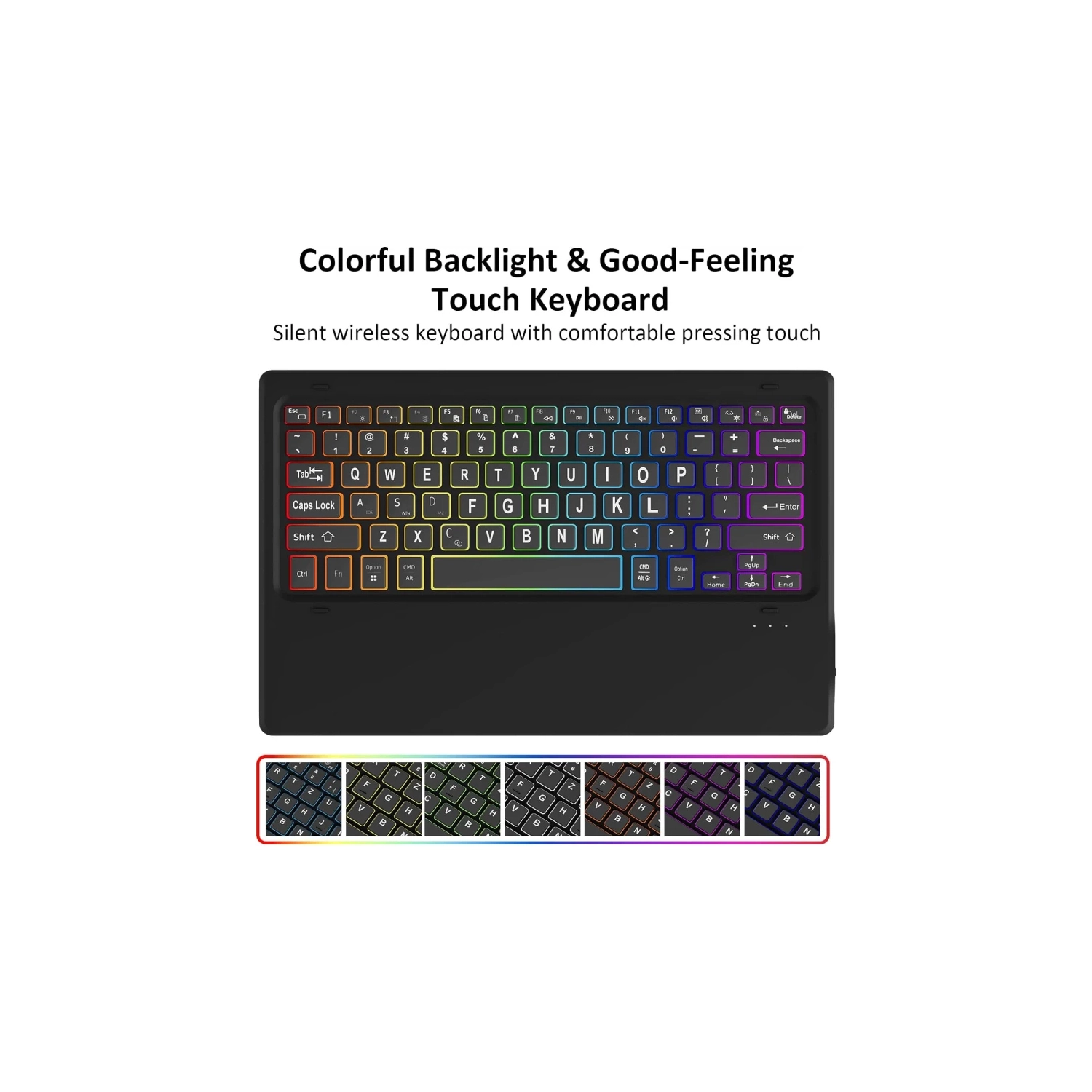 Étui-clavier Gener pour Samsung Galaxy Tab S10 plus/Tab S9 plus 12,4&nbsp;po | clavier sans fil amovible rétroéclairé Bluetooth avec porte-stylet -