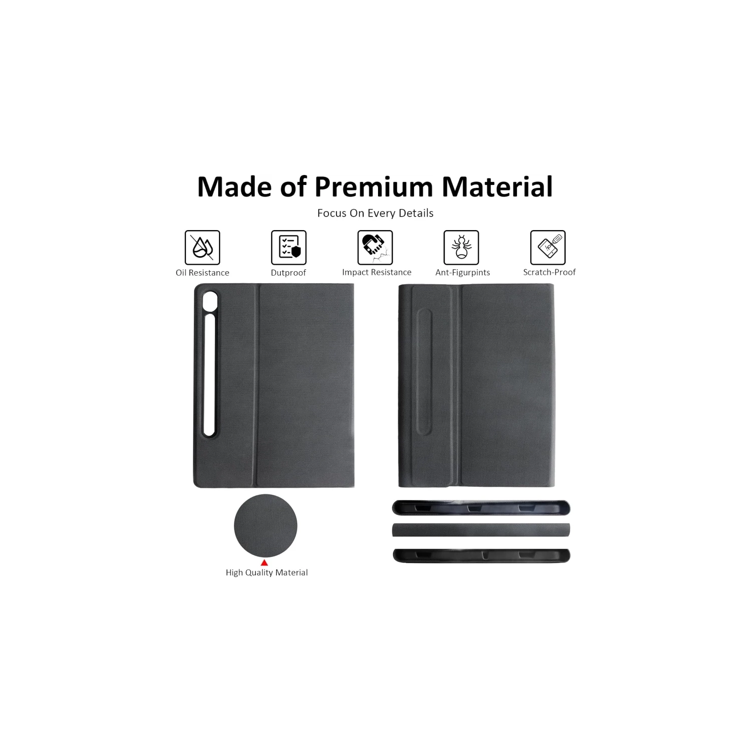 Étui-clavier Gener pour Samsung Galaxy Tab S10 plus/Tab S9 plus 12,4&nbsp;po | clavier sans fil amovible rétroéclairé Bluetooth avec porte-stylet -