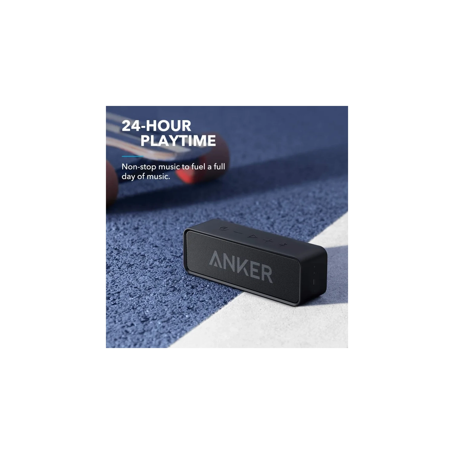 Haut-parleur Bluetooth Soundcore d'Anker : amélioré, étanche IPX5, son stéréo, temps de jeu 24H, haut-parleur sans fil portatif pour iPhone, Samsung