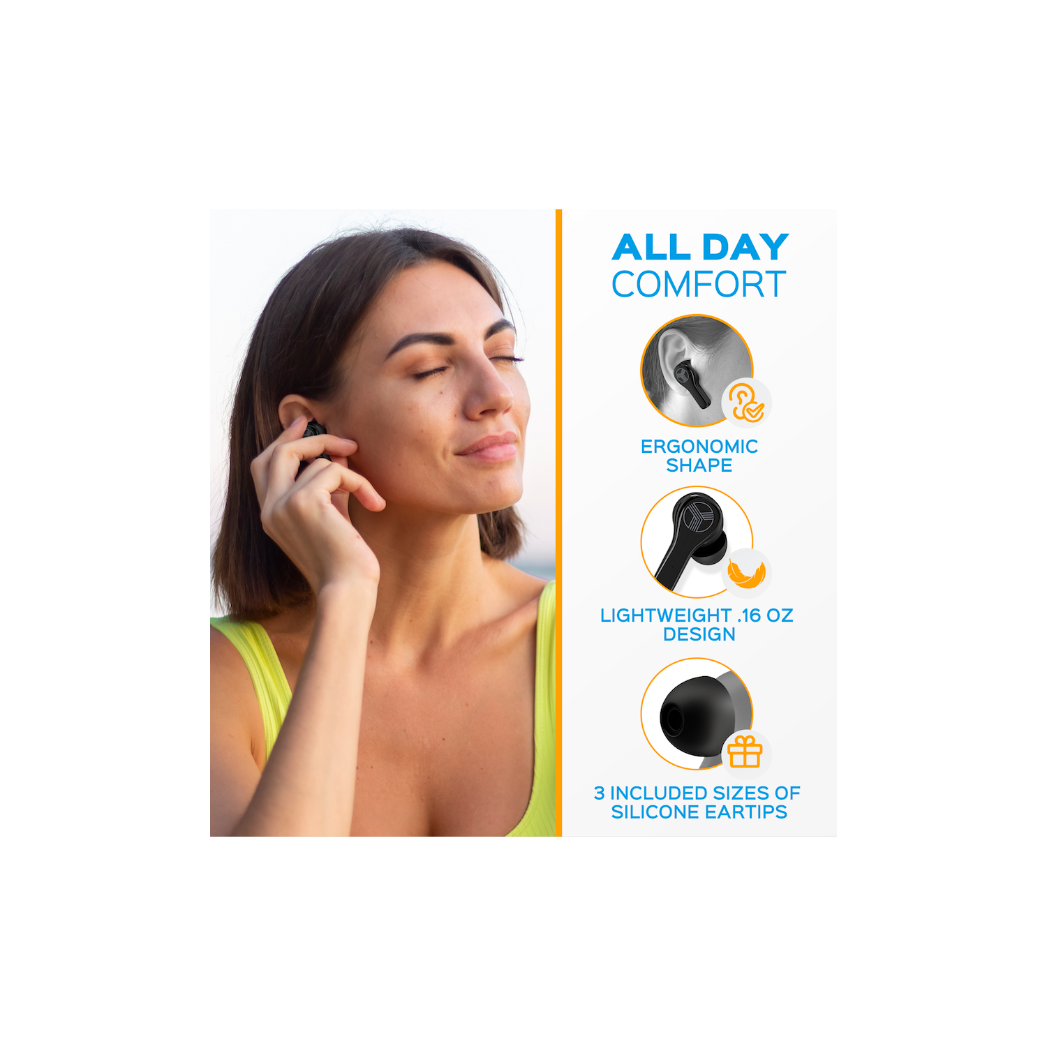 TREBLAB WX8 - True Wireless Earbuds, IPX8 Waterproof Earbuds with up 28H of Play Time, Bluetooth Headphones w/Touch Control and Noise Isolation,