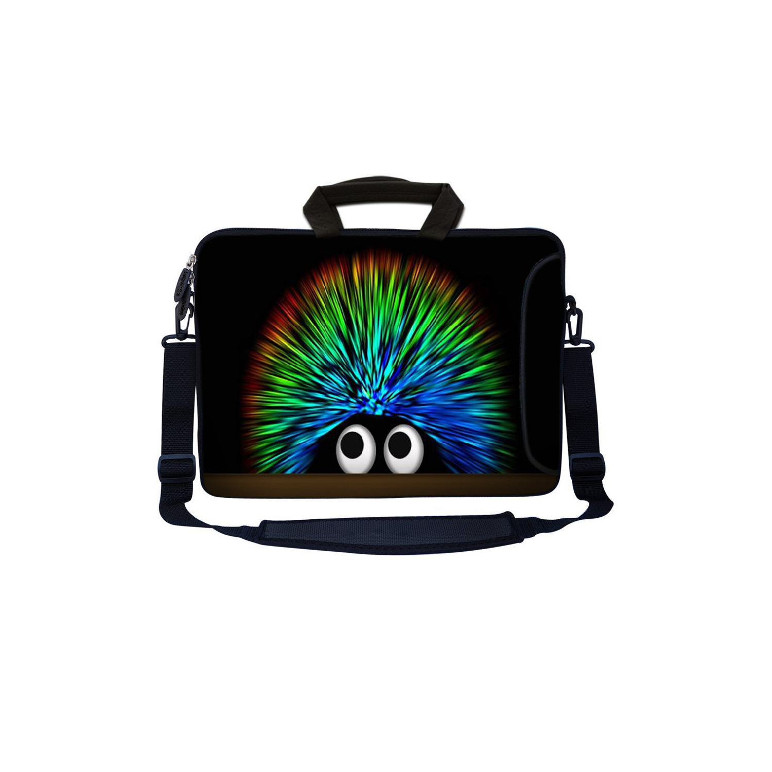 LSS 17.4 inch Laptop Sleeve Bag Notebook with Extra Side Pocket, Soft Carrying Handle & Removable Shoulder Strap for 16" 17" 17.3" 17.4" - Hedgehog