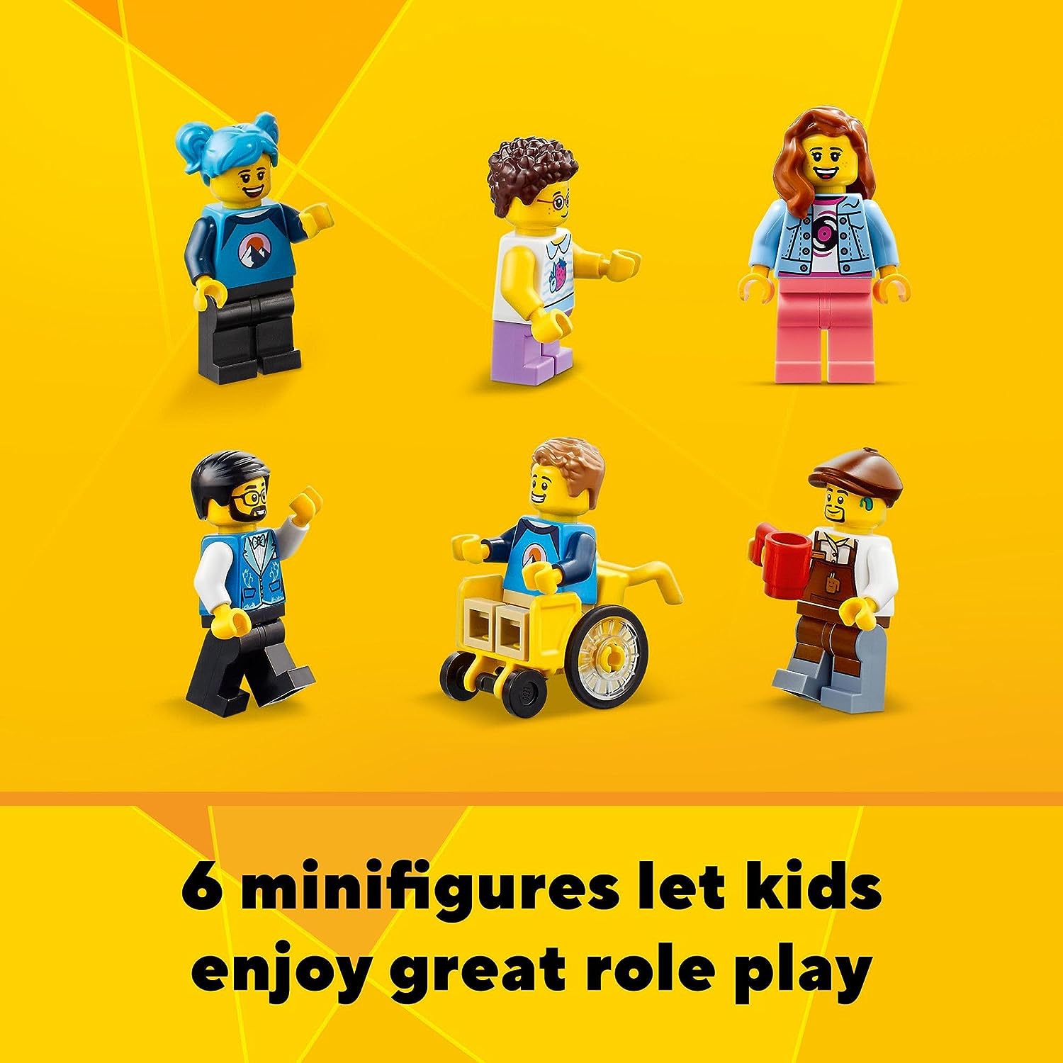 LEGO Creator 3 in 1 Main Street Building Toy Set, Features a Toy City, Art Deco Building, Market Street, Hotel, Café, Music Store and 6 Minifigures