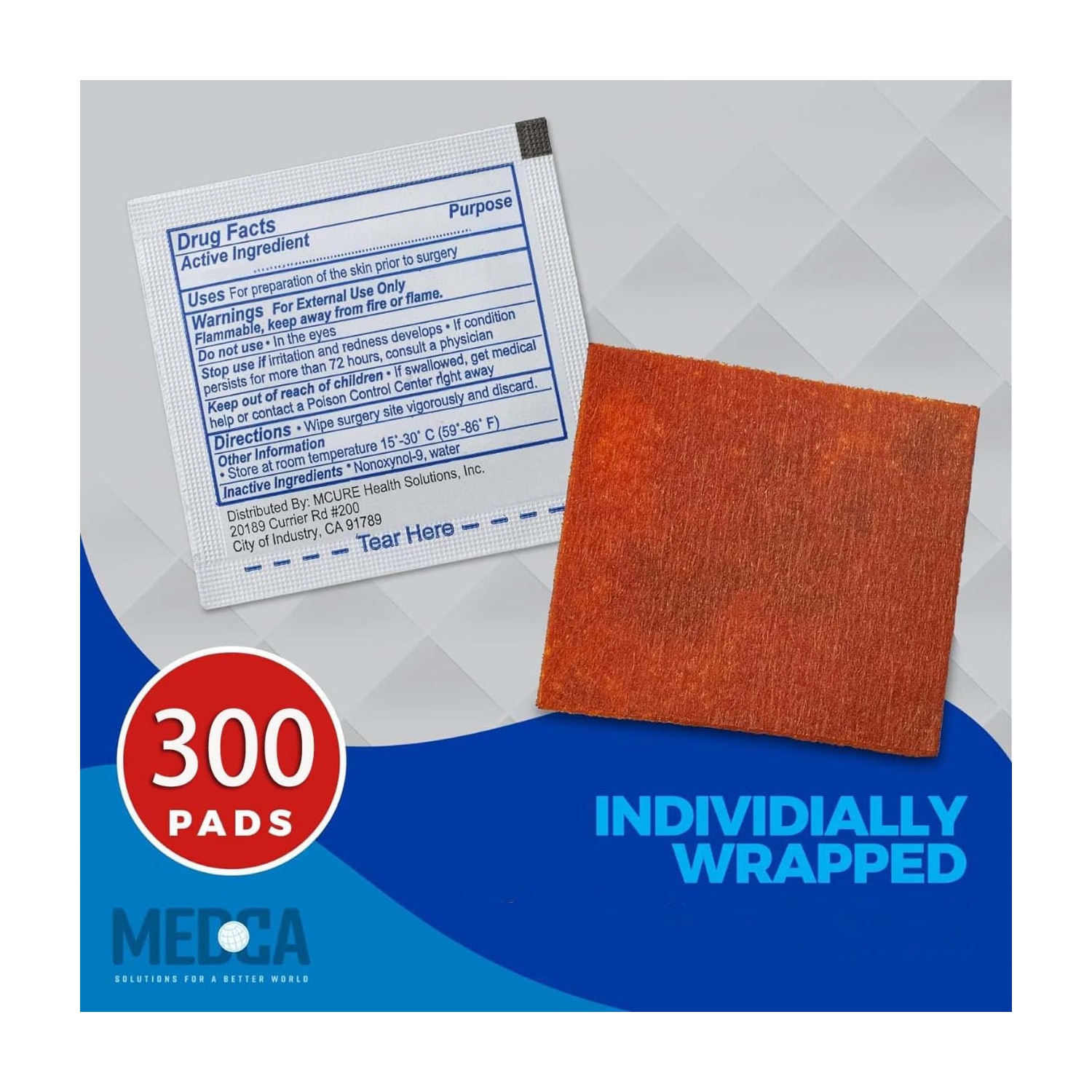 Iodine Prep Pads - Iodine Prep Solution Pads, 10% Povidone Iodine Swabs for Individual Disposable Cotton First Aid
