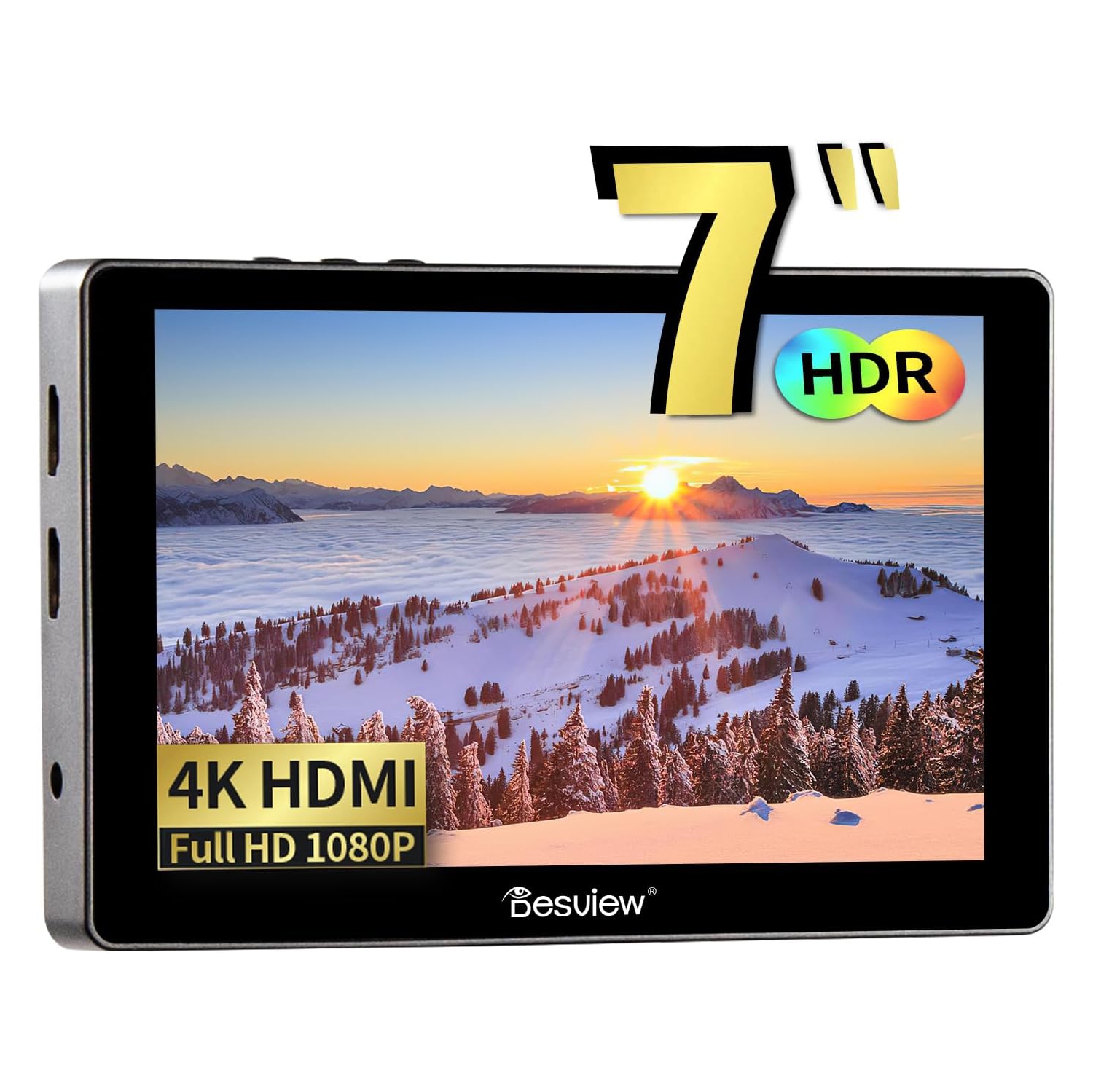 Boîte ouverte - moniteur de champ de caméra R7II 7&nbsp;po écran tactile HD intégrale IPS 2600nits à angle de vue de 178° de Desview