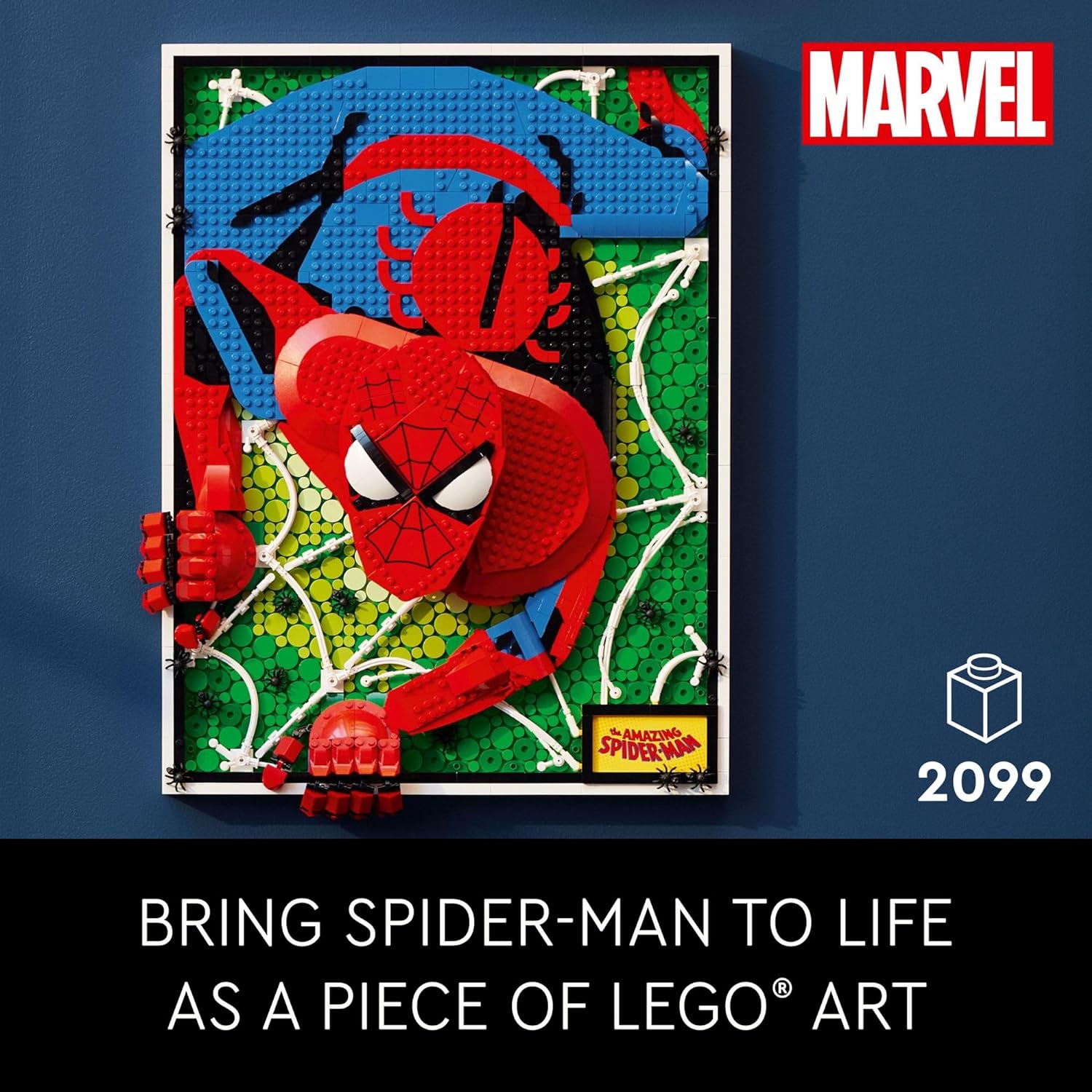 LEGO Art The Amazing Spider-Man 31209 Build & Display Home Decor Wall Art Kit, Nostalgic Super Hero Gift for Adults or Back to School Gift for Teen