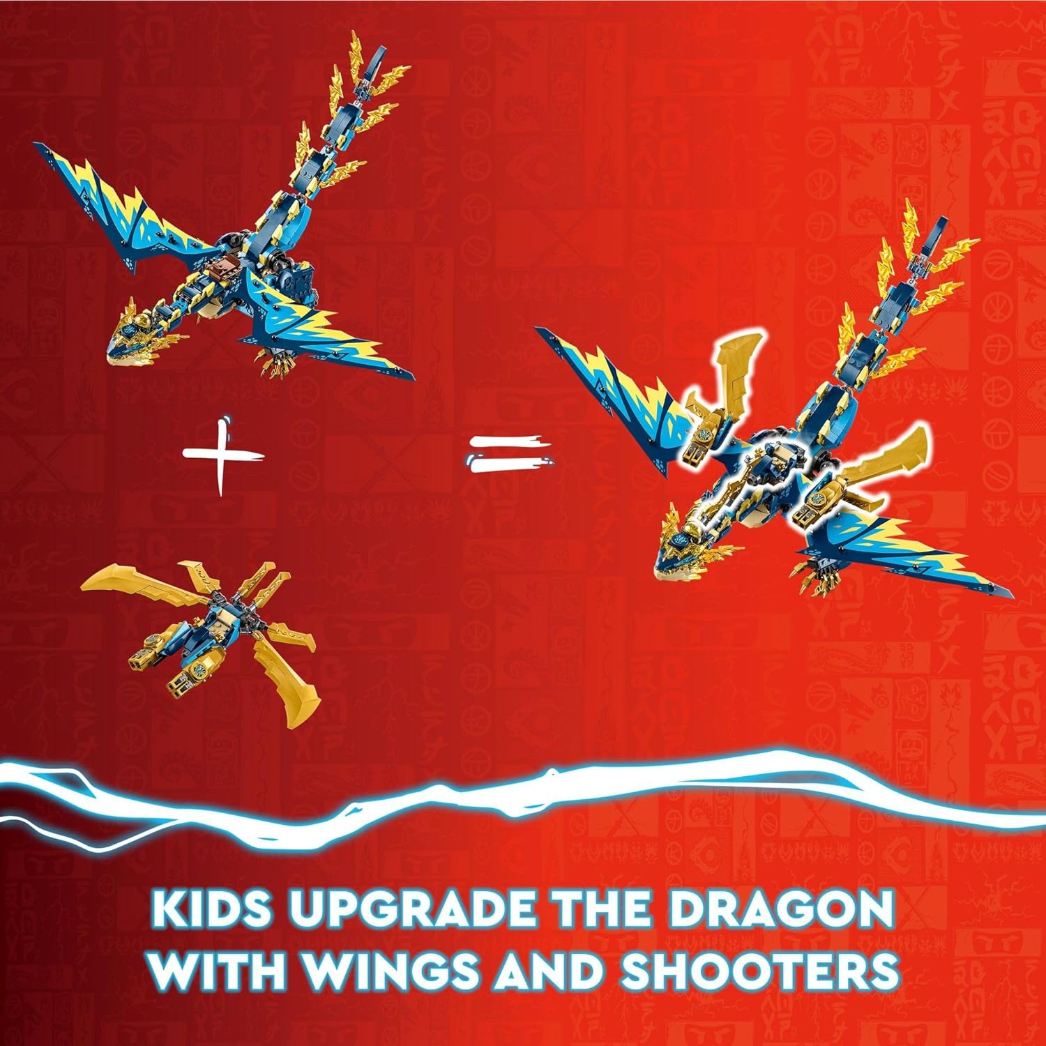 LEGO NINJAGO Elemental Dragon vs. The Empress Mech 71796 Building Toy Set, Features a Dragon, Mech, Ninja Flyer and 6 Minifigures, Gift for Boys and