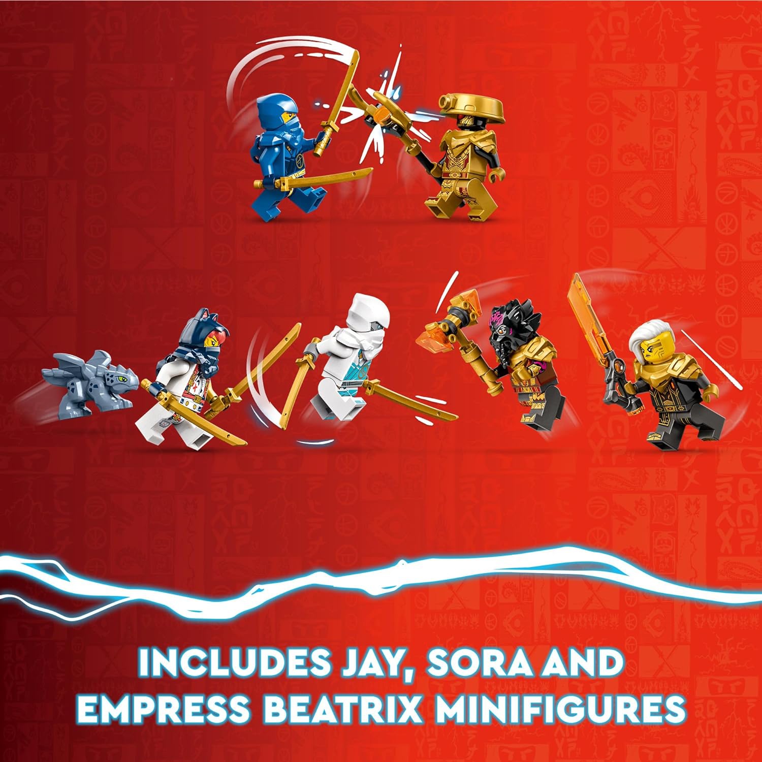 LEGO NINJAGO Elemental Dragon vs. The Empress Mech 71796 Building Toy Set, Features a Dragon, Mech, Ninja Flyer and 6 Minifigures, Gift for Boys and