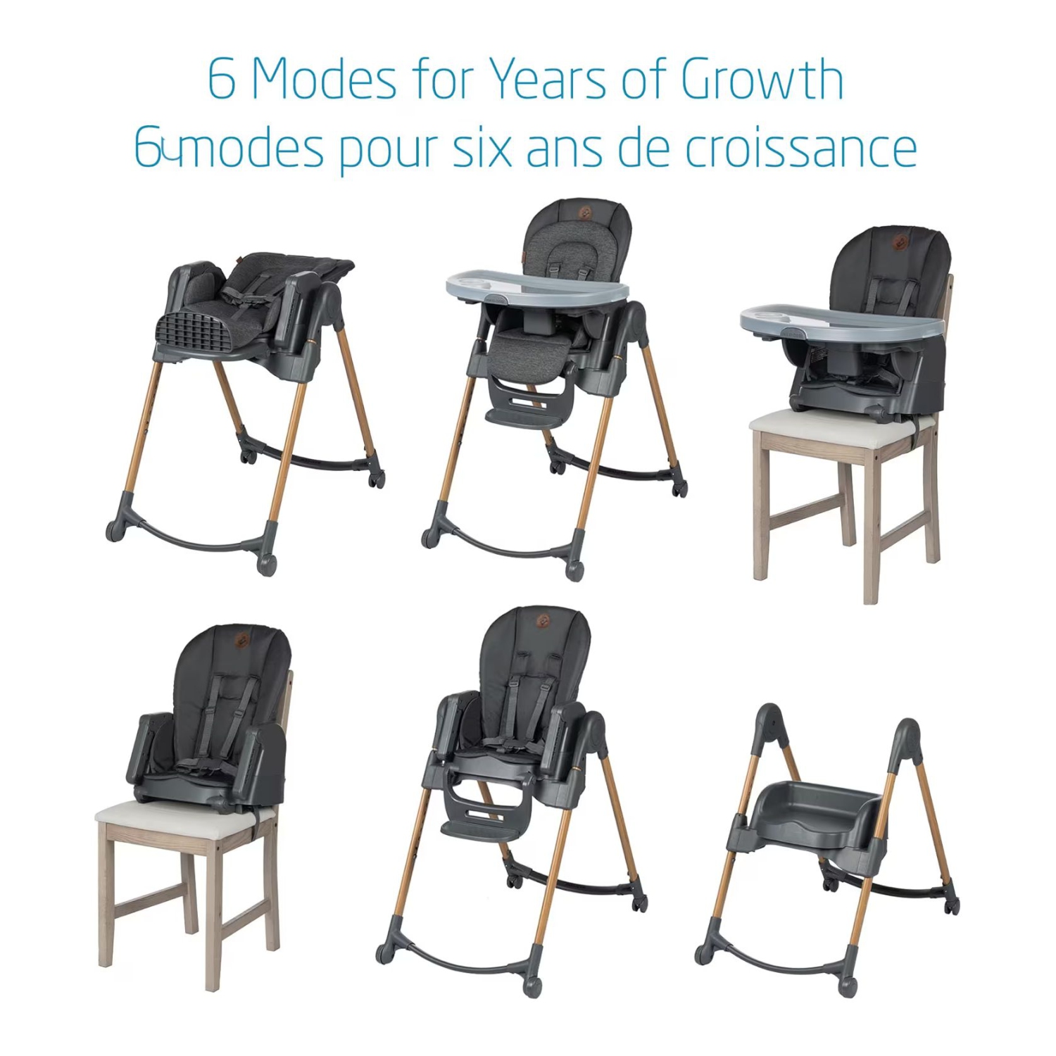 Chaise haute Minla de Maxi Cosi - Graphite classique