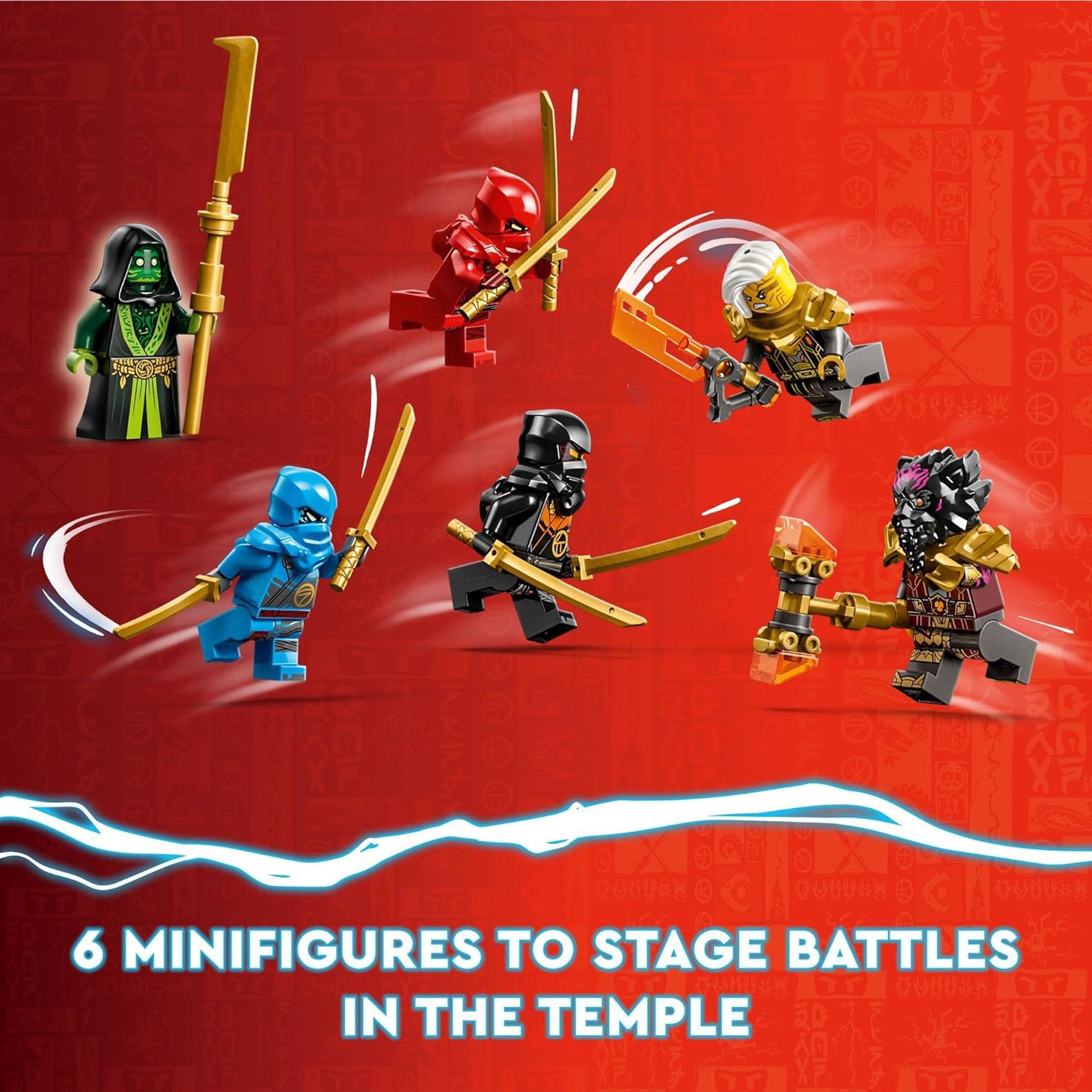 LEGO NINJAGO Temple of The Dragon Energy Cores Building Toy with NINJAGO Temple, 6 Minifigures Including Cole, Kai and NYA' Gift for Kids Ages 8+ Who