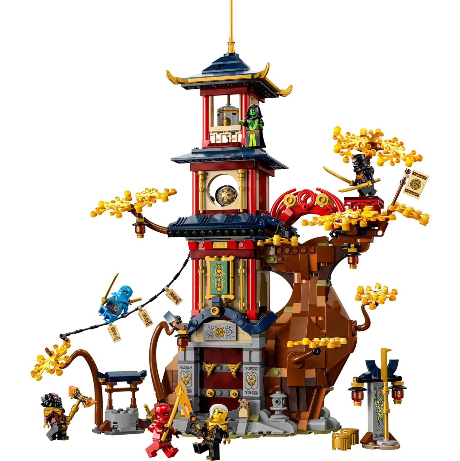 LEGO NINJAGO Temple of The Dragon Energy Cores Building Toy with NINJAGO Temple, 6 Minifigures Including Cole, Kai and NYA' Gift for Kids Ages 8+ Who