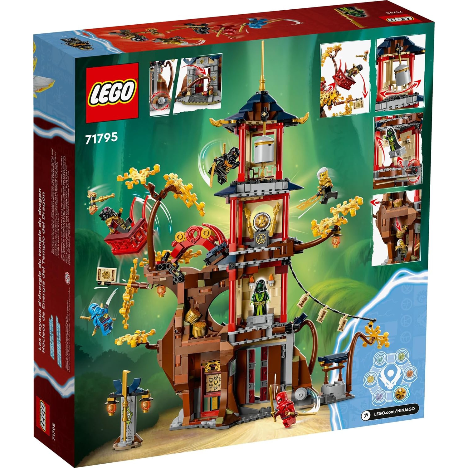LEGO NINJAGO Temple of The Dragon Energy Cores Building Toy with NINJAGO Temple, 6 Minifigures Including Cole, Kai and NYA' Gift for Kids Ages 8+ Who