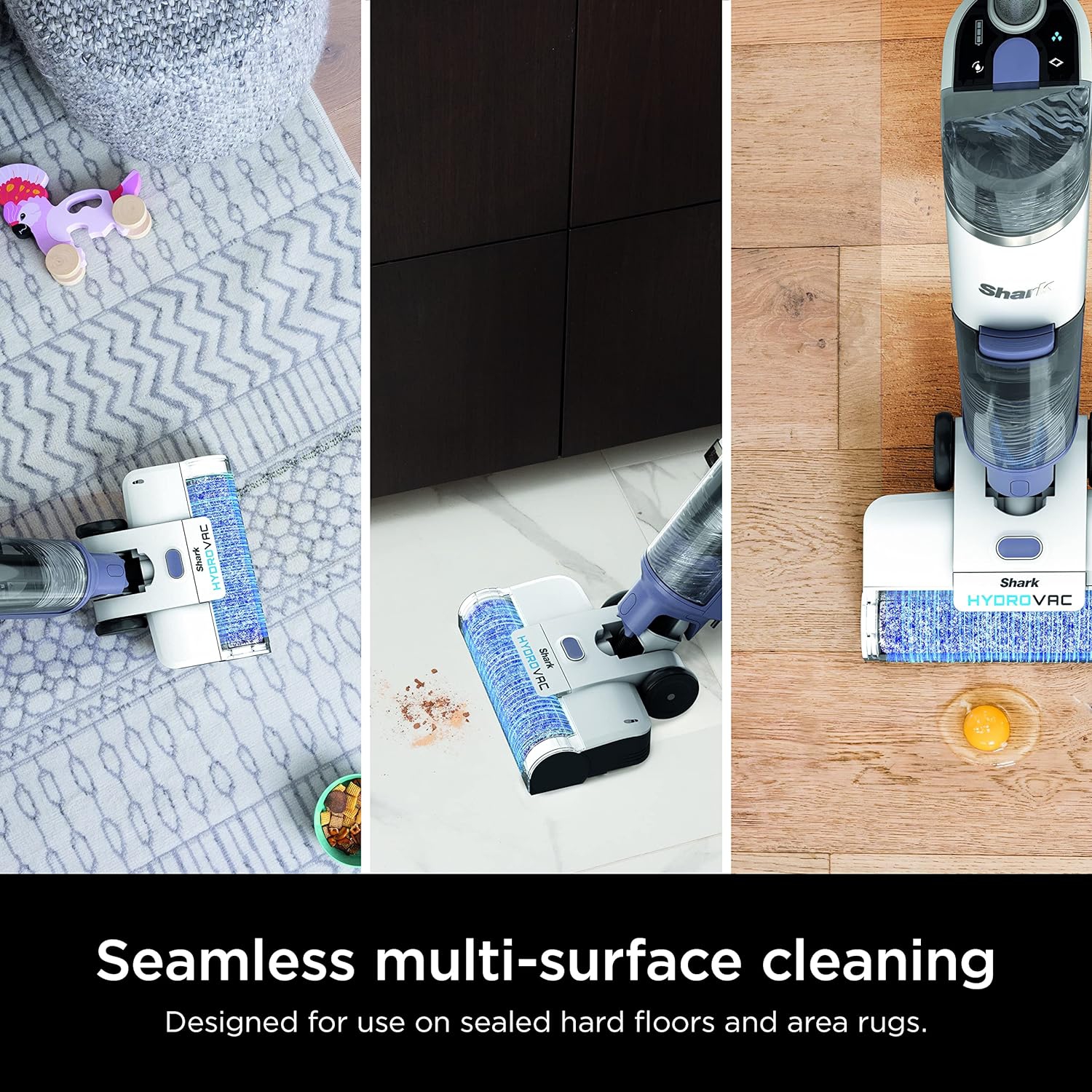 Shark WD200C HydroVac Cordless Pro 3-in-1 Vacuum, mop and self-Cleaning System with Antimicrobial brushroll* and Odour Neutralizer Technology for