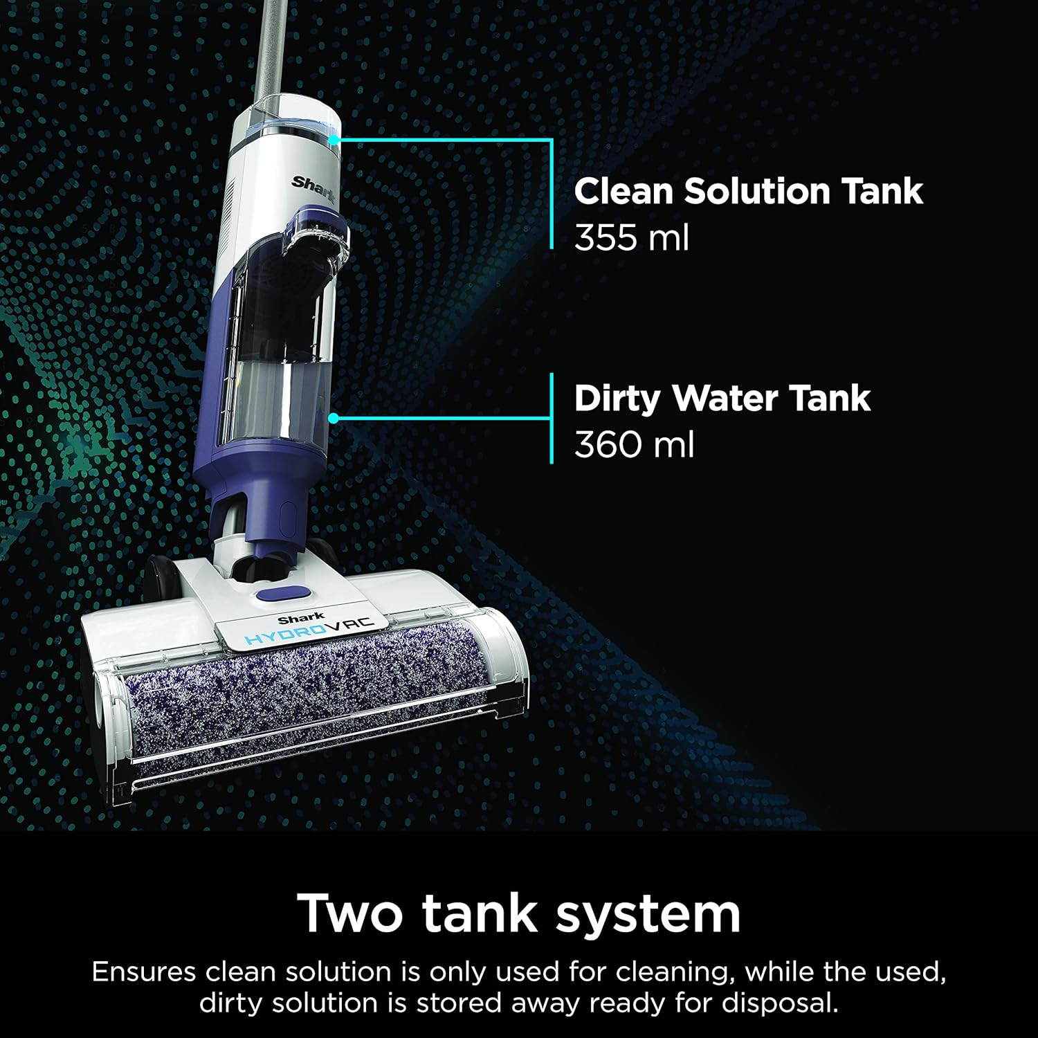 Shark WD200C HydroVac Cordless Pro 3-in-1 Vacuum, mop and self-Cleaning System with Antimicrobial brushroll* and Odour Neutralizer Technology for