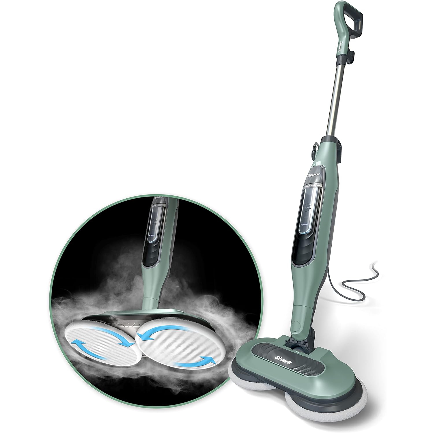 Shark S7000C Steam & Scrub All-in-One Scrubbing and Sanitizing Hard Floor Steam Mop, Sage Green (Canadian Version)