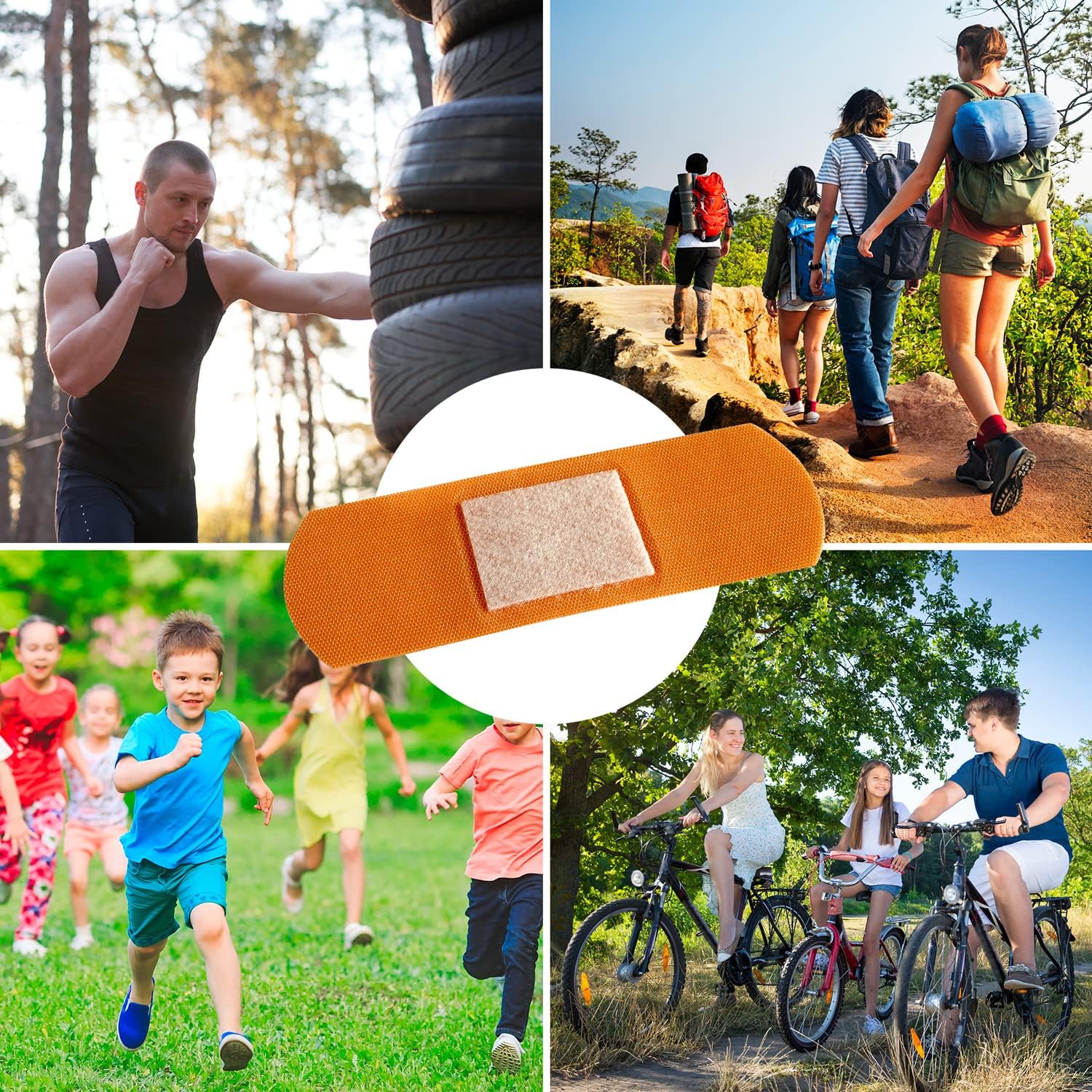 Flexible Fabric Bandages - Flex Fabric Adhesive Bandages Finger-Tip Bandages Knuckles and Thumb Bandages for Finger Care and to Protect Wounds from