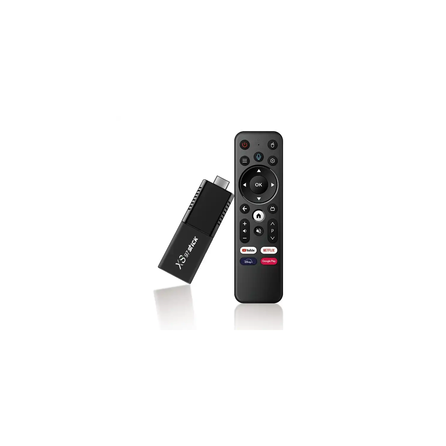 Mini clé TV XS97 4K - clé électronique 5G, Wi-Fi, télécommande vocale Bluetooth, 2&nbsp;Go/16&nbsp;Go, Android 10