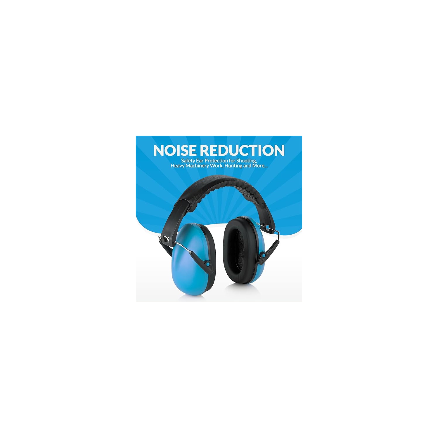 Medca Hearing Protection and Noise Reduction Earmuffs - Lightweight, Adjustable and Foldable Nrr 20db