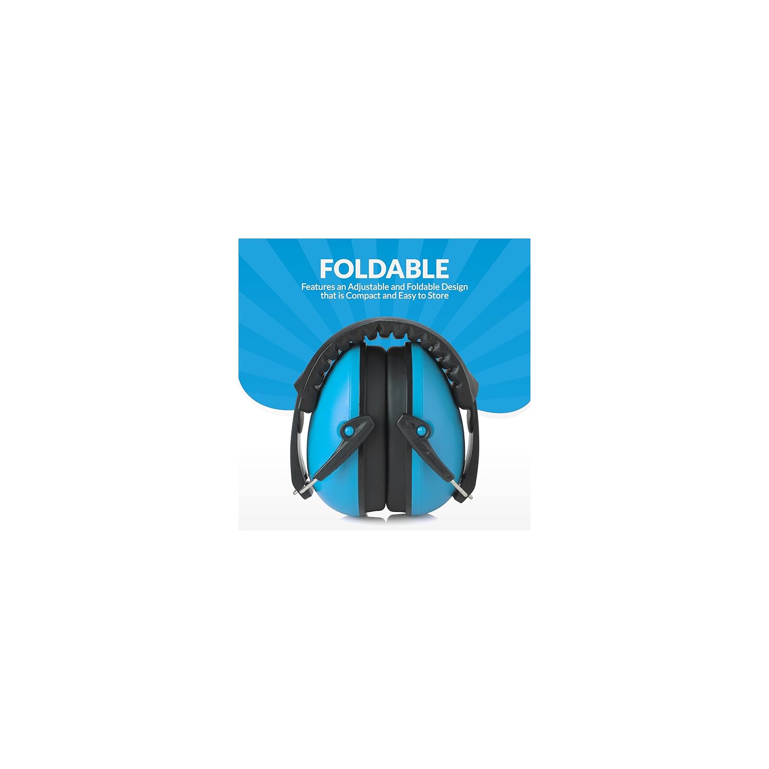 Medca Hearing Protection and Noise Reduction Earmuffs - Lightweight, Adjustable and Foldable Nrr 20db