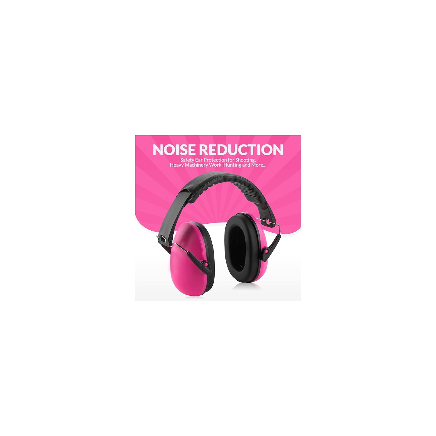 Medca Hearing Protection and Noise Reduction Earmuffs - Lightweight, Adjustable and Foldable Nrr 20db