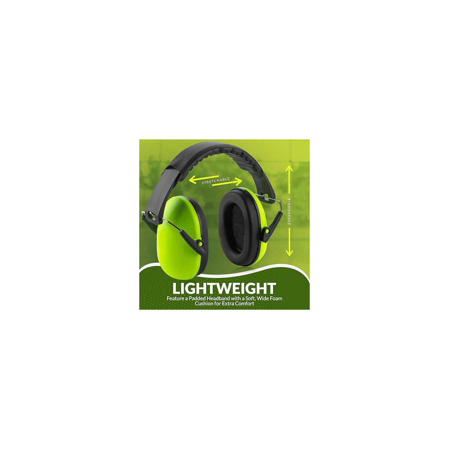 Medca Hearing Protection and Noise Reduction Earmuffs - Lightweight, Adjustable and Foldable Nrr 20db