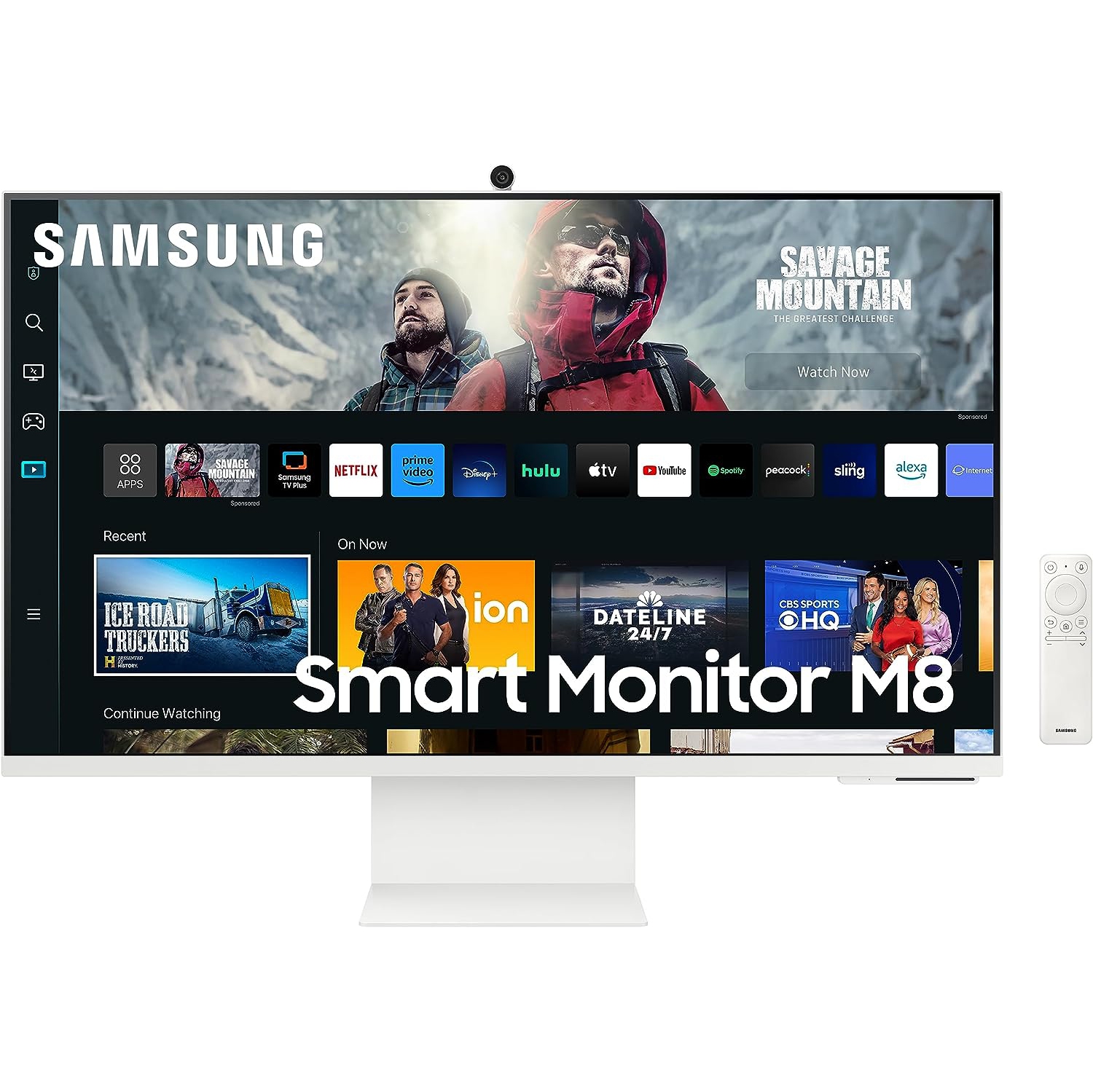SAMSUNG 27-Inch 4K UHD 60Hz 4ms High Resolution Smart White Computer Monitor with Smart TV Apps, Mobile connectivity, Slimfit Camera Included, Alexa Built-in - (LS27CM801UNXZA)