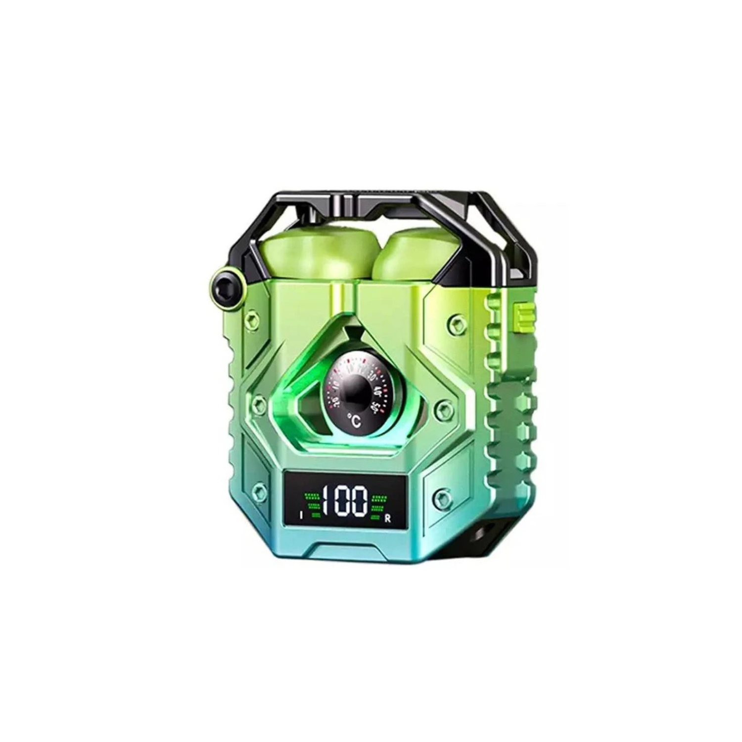 TUTT H9 TWS Casque de jeu sans fil en alliage de zinc avec micro Bt5,3 | Thermomètre | grande capacité de batterie Écouteurs à suppression du bruit