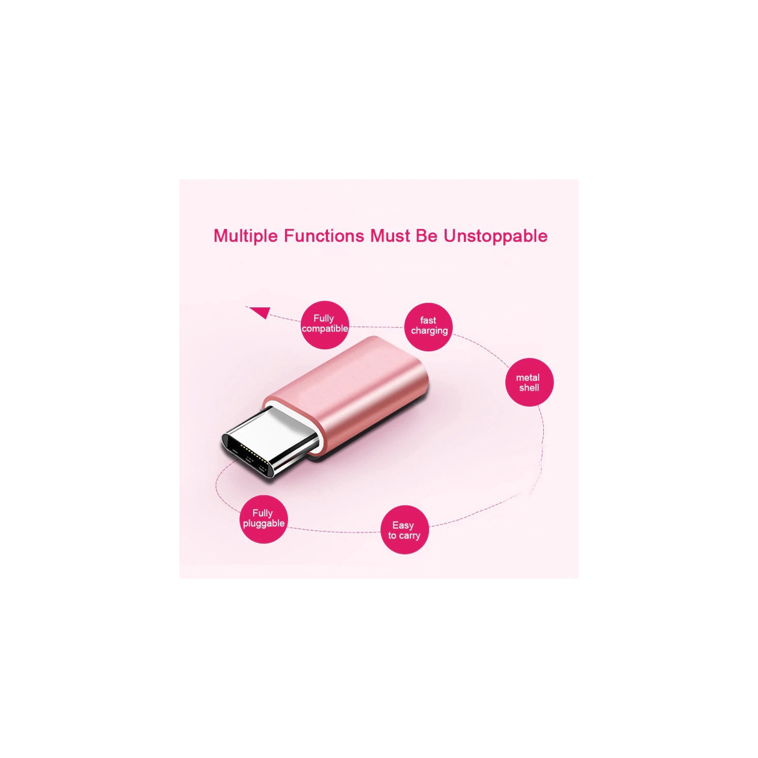 Adaptateur Lightning vers type C; port de convertisseur de câble de chargement de type C - Argenté