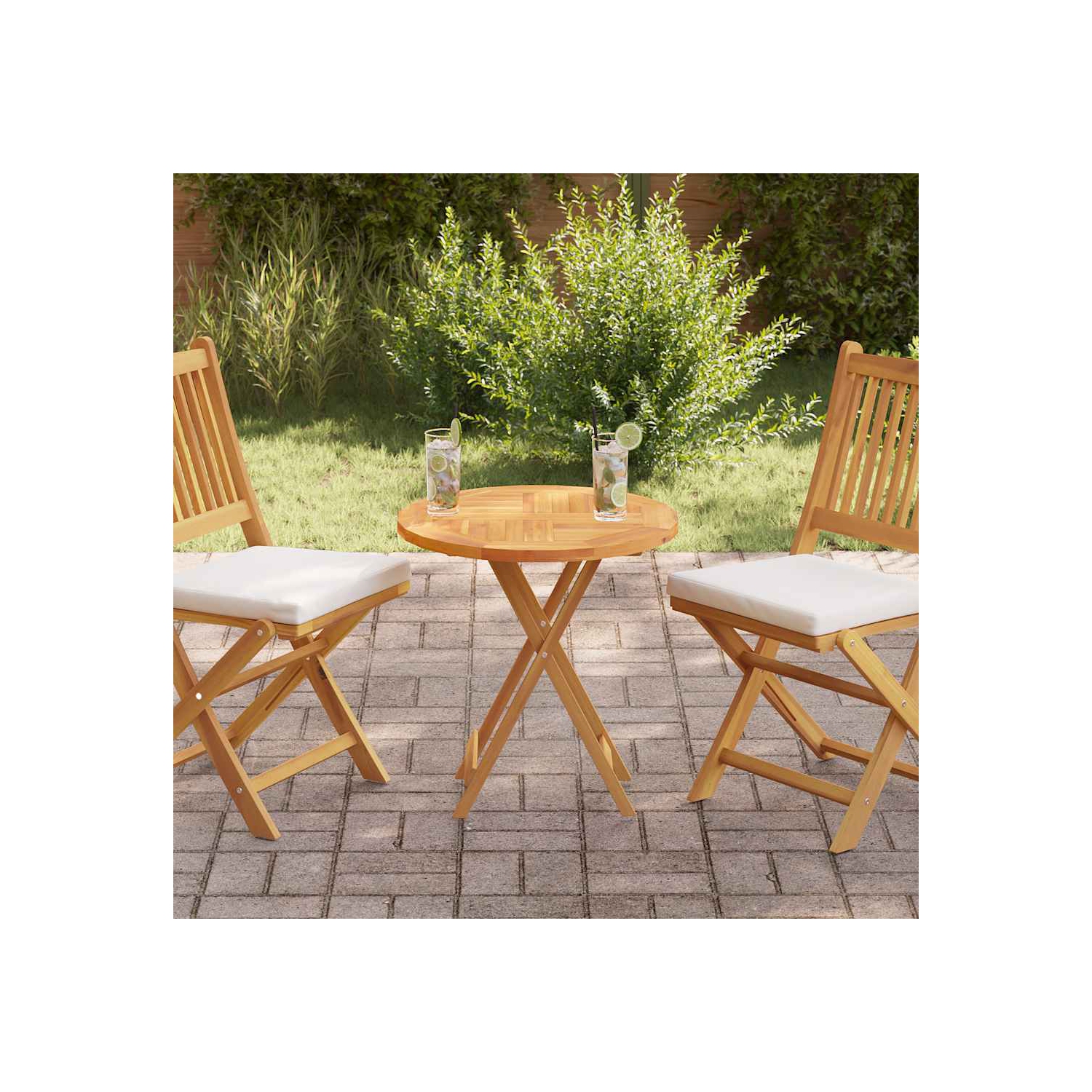 vidaXL Table Top Solid Teak Wood Round 2.5 cm 60 cm