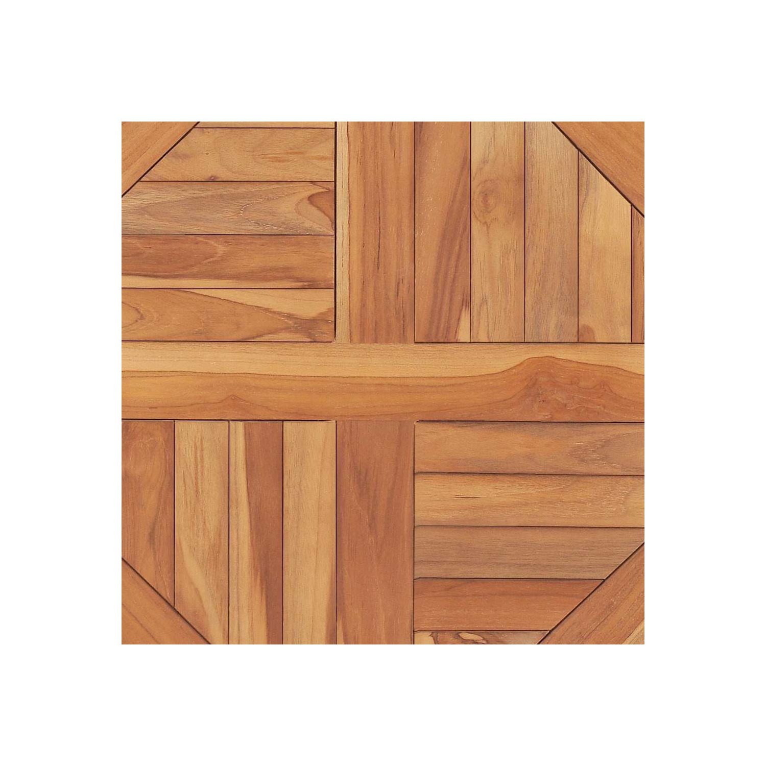 vidaXL Table Top Solid Teak Wood Round 2.5 cm 60 cm