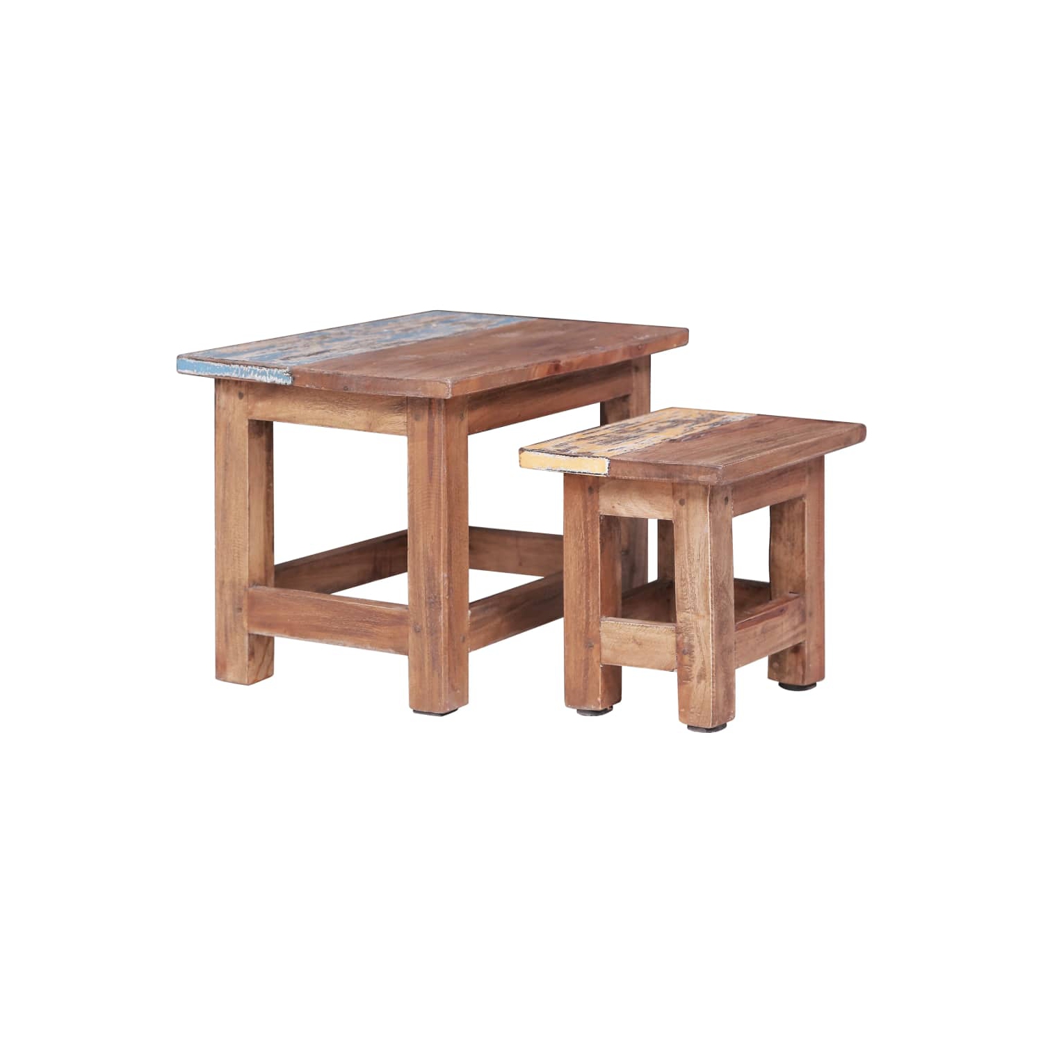 vidaXL Nesting Tables 2 pcs Solid Mahogany Wood