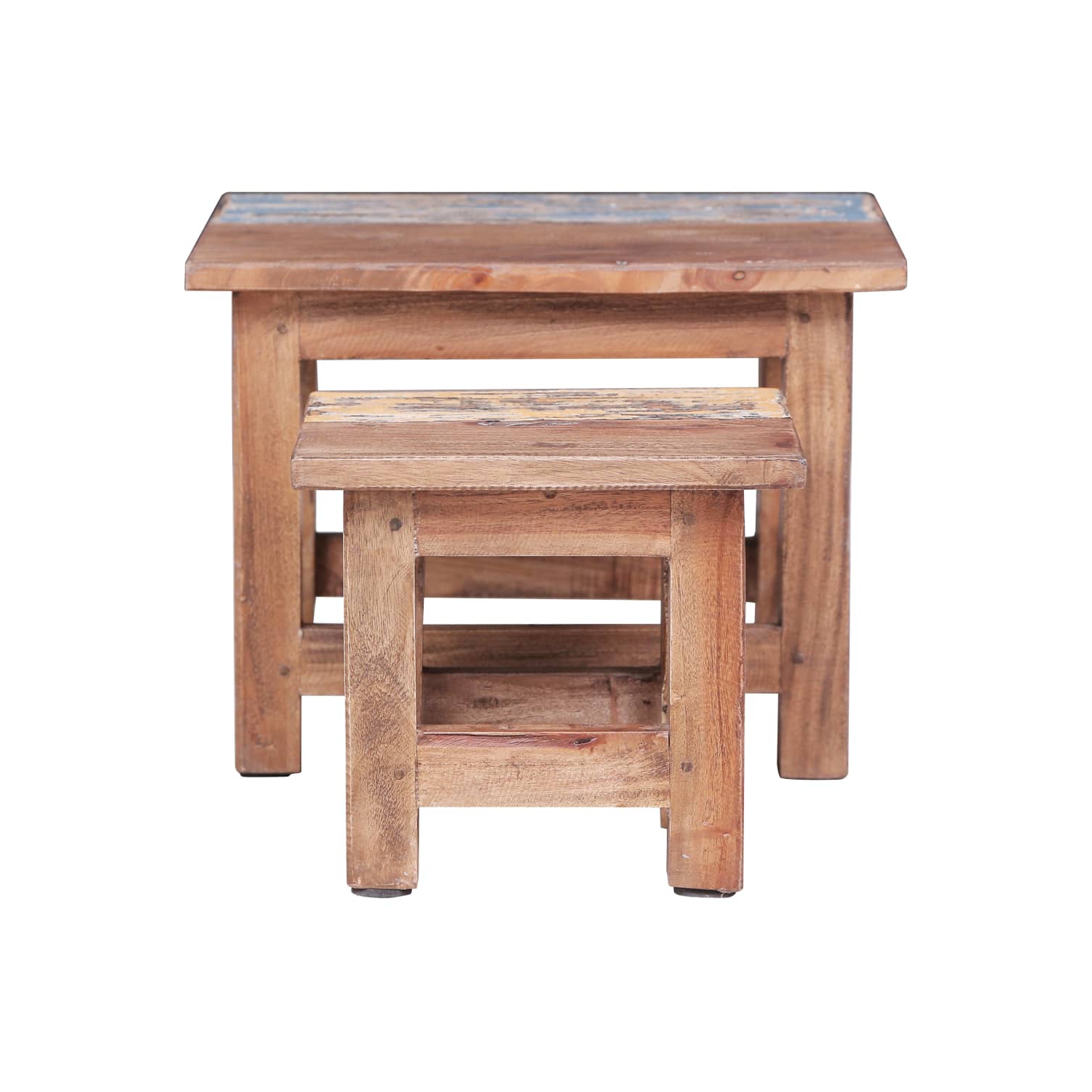 vidaXL Nesting Tables 2 pcs Solid Mahogany Wood