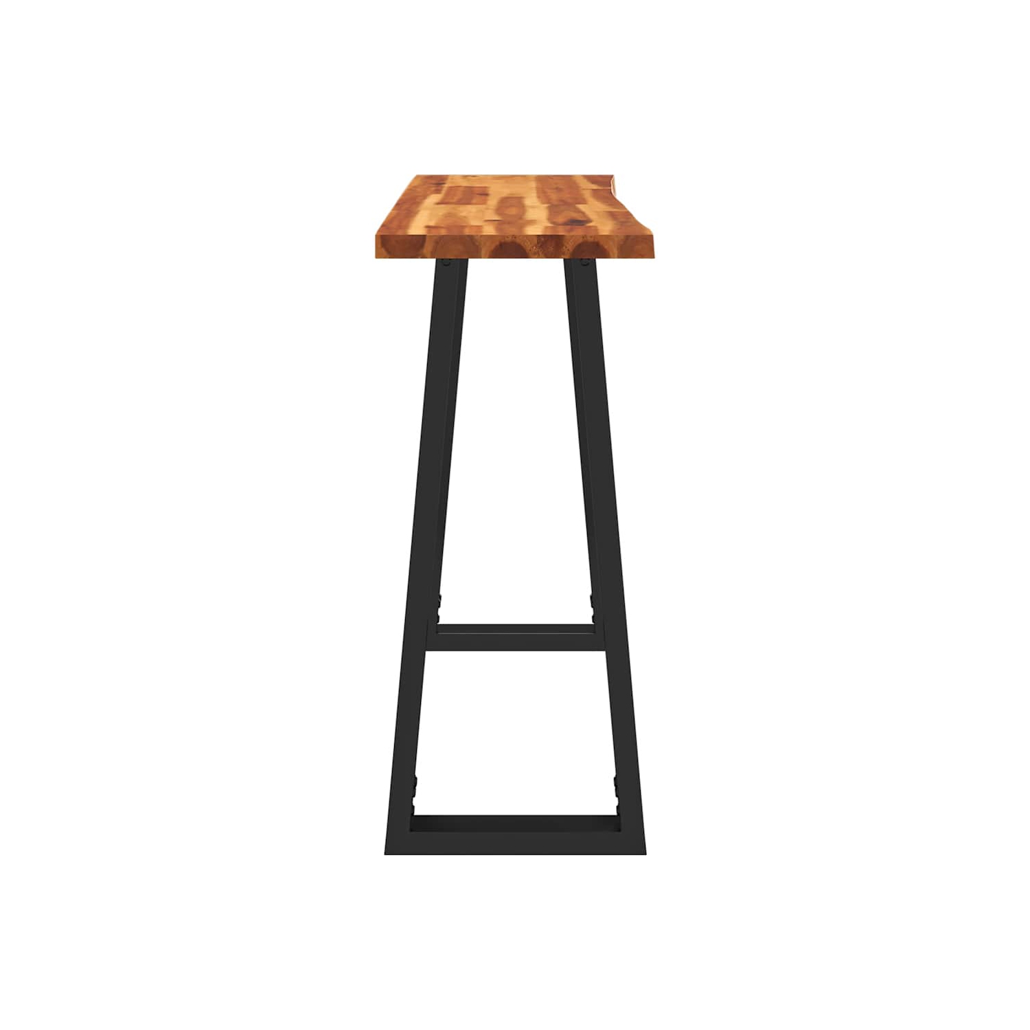 vidaXL Console Table with Live Edge 110x35x80 cm Solid Wood Acacia