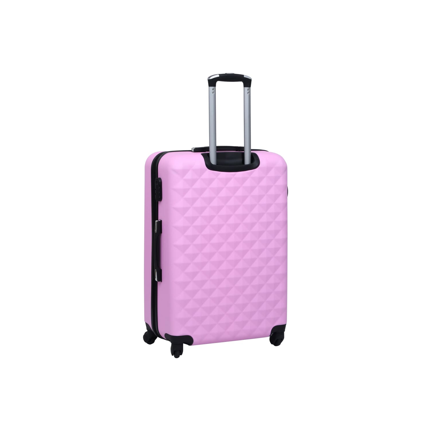 Valise rigide en ABS rose vidaXL