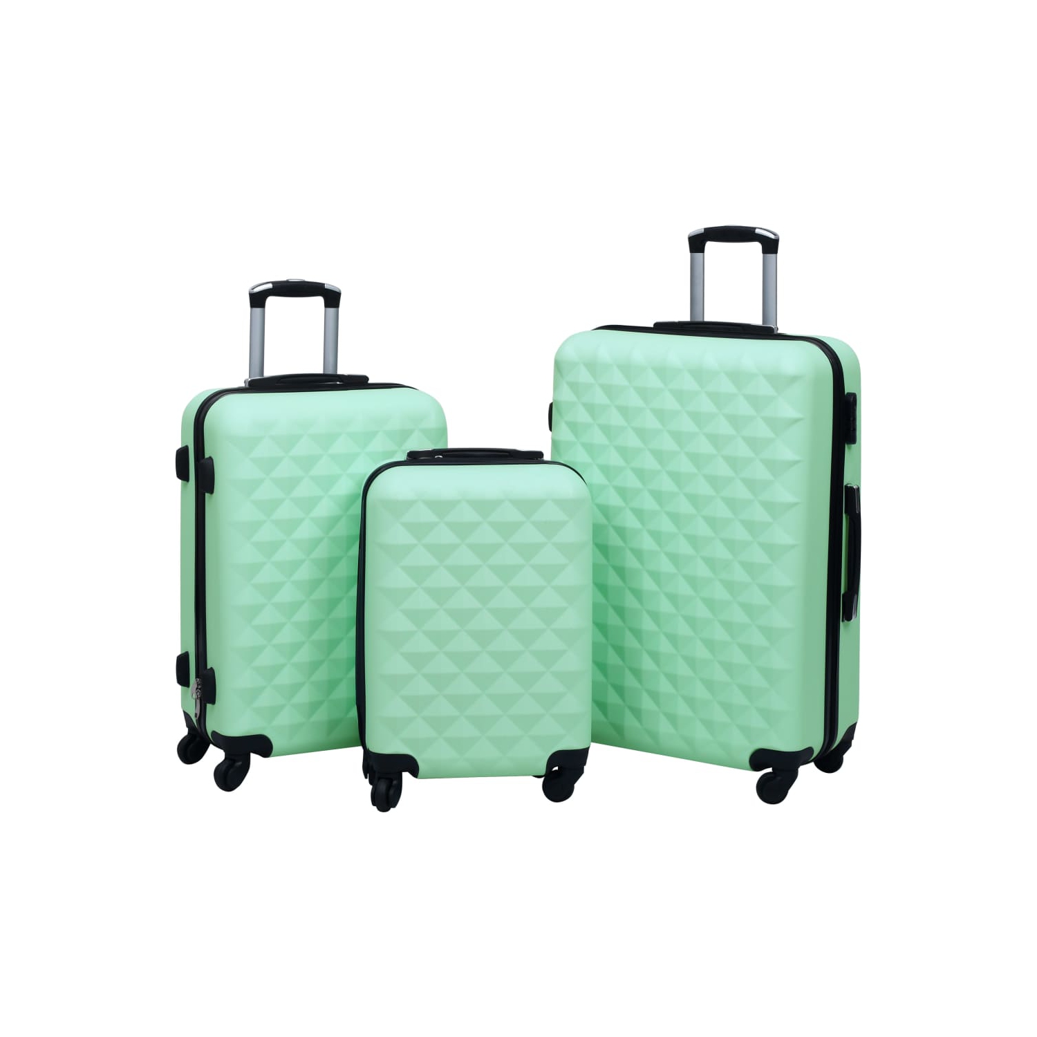 vidaXL Hardcase Trolley Set 3 pcs Mint ABS