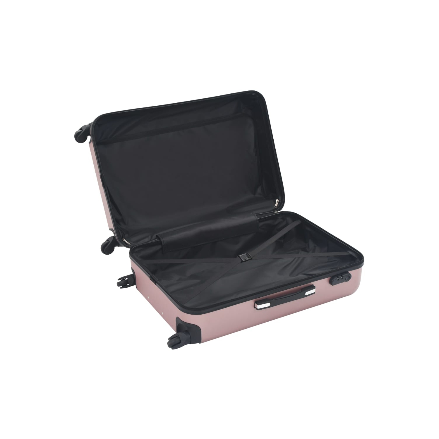 vidaXL Hardcase Trolley Set 3 pcs Rose Gold ABS