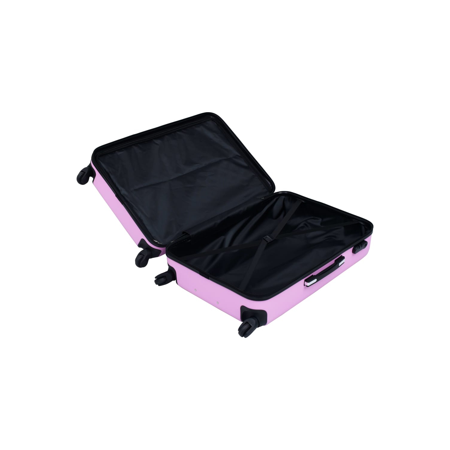 vidaXL Hardcase Trolley Set 3 pcs Pink ABS