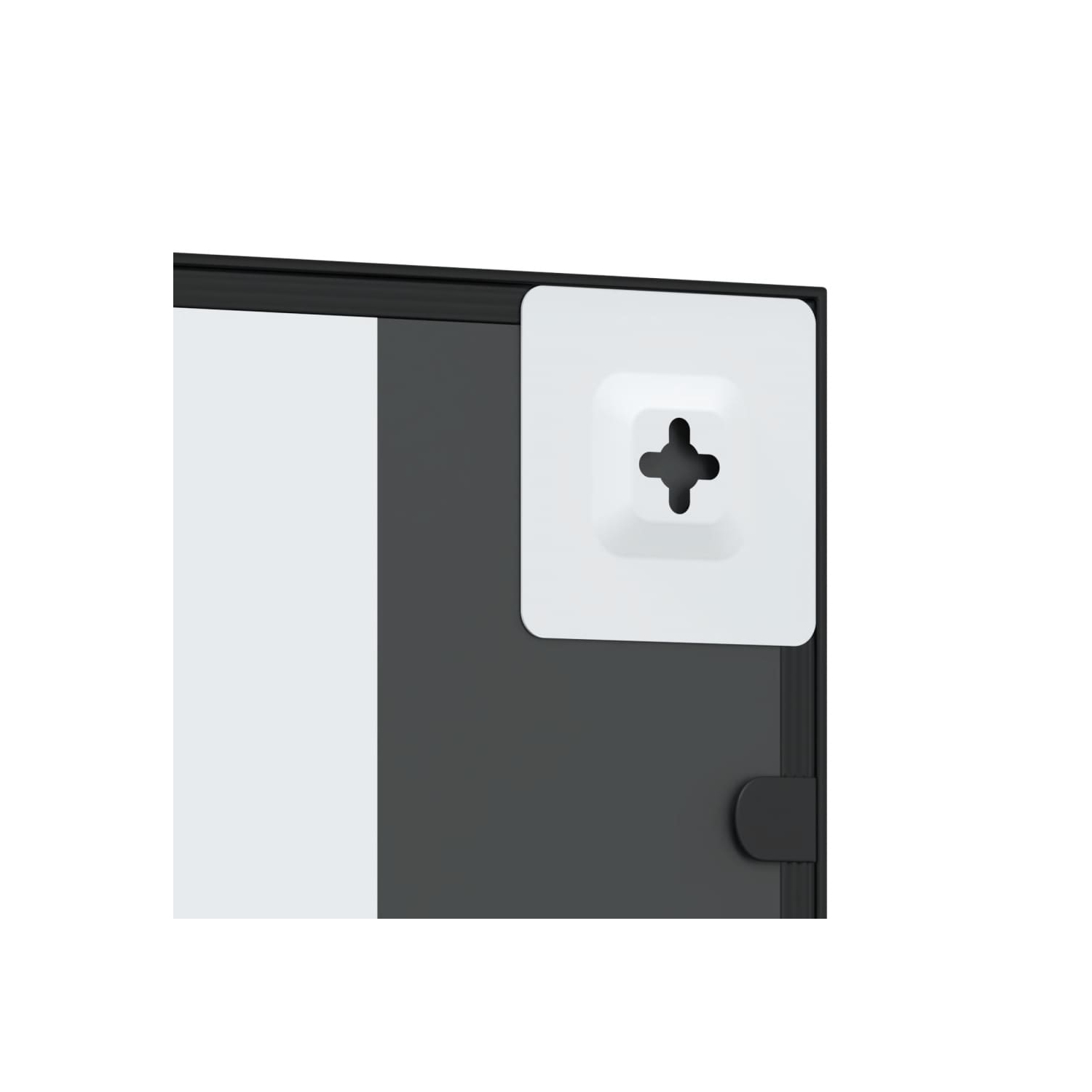 vidaXL Wall Mirror Black 40x50 cm Rectangle Iron