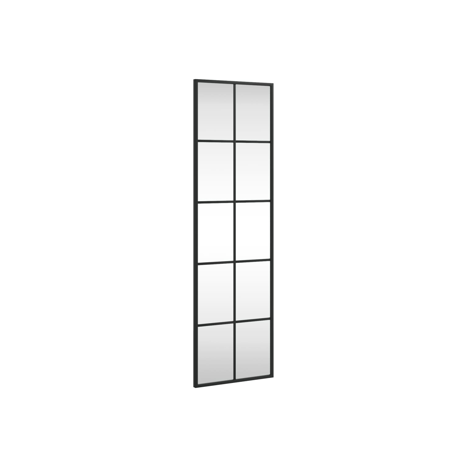 vidaXL Wall Mirror Black 30x100 cm Rectangle Iron