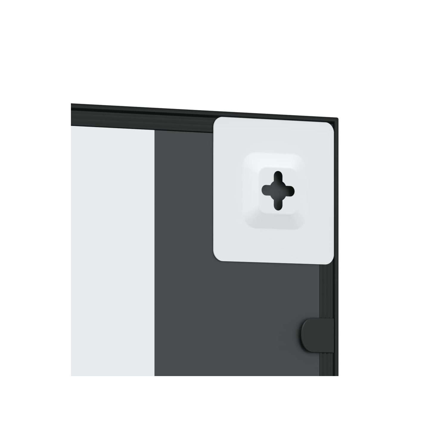 vidaXL Wall Mirror Black 30x100 cm Rectangle Iron